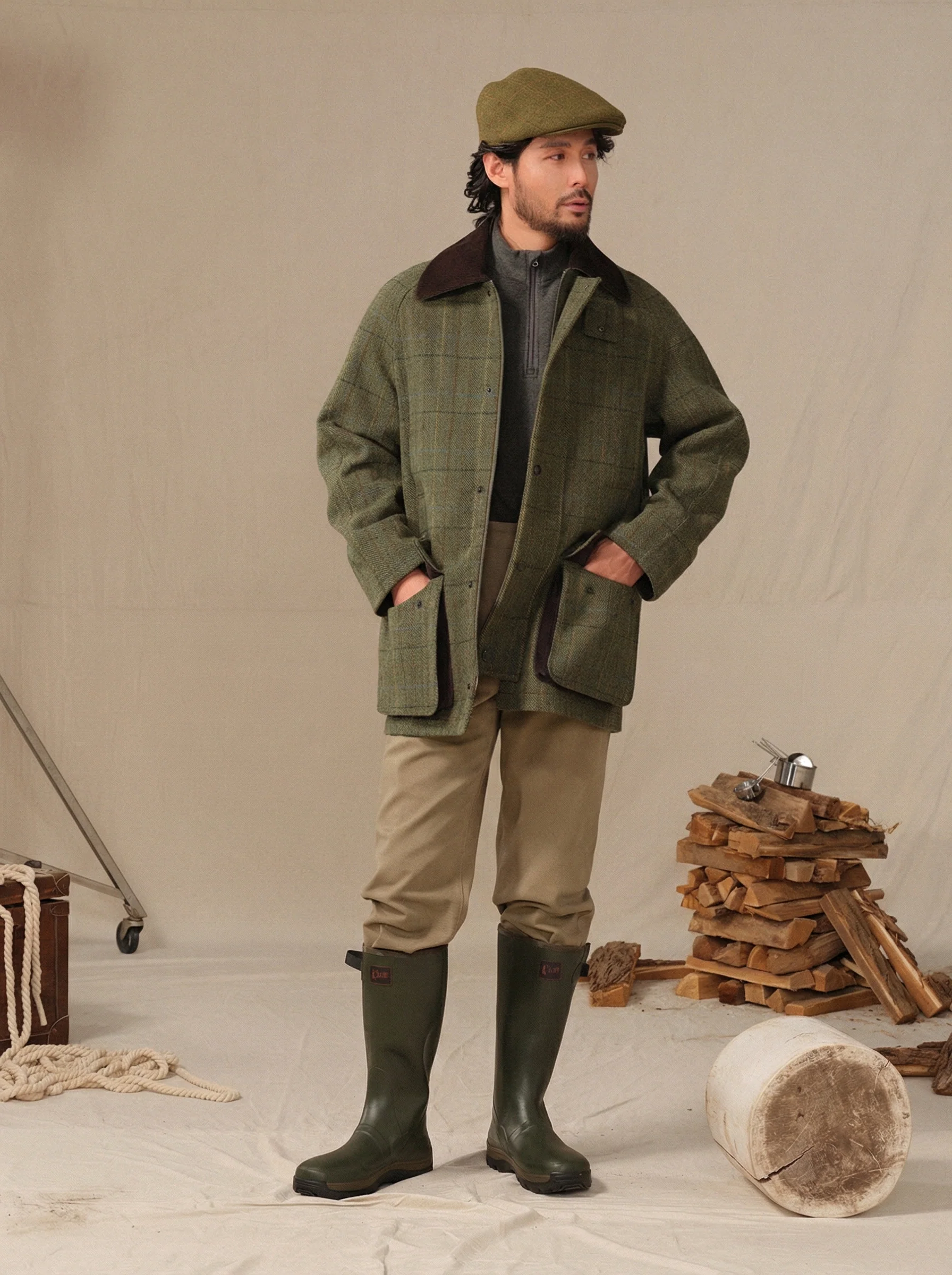 Waterproof Wool Tweed Field Jacket - Image 3