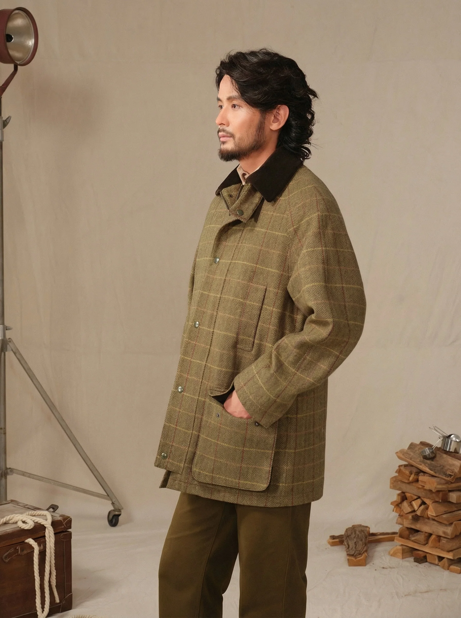 Waterproof Wool Tweed Field Jacket - Image 4
