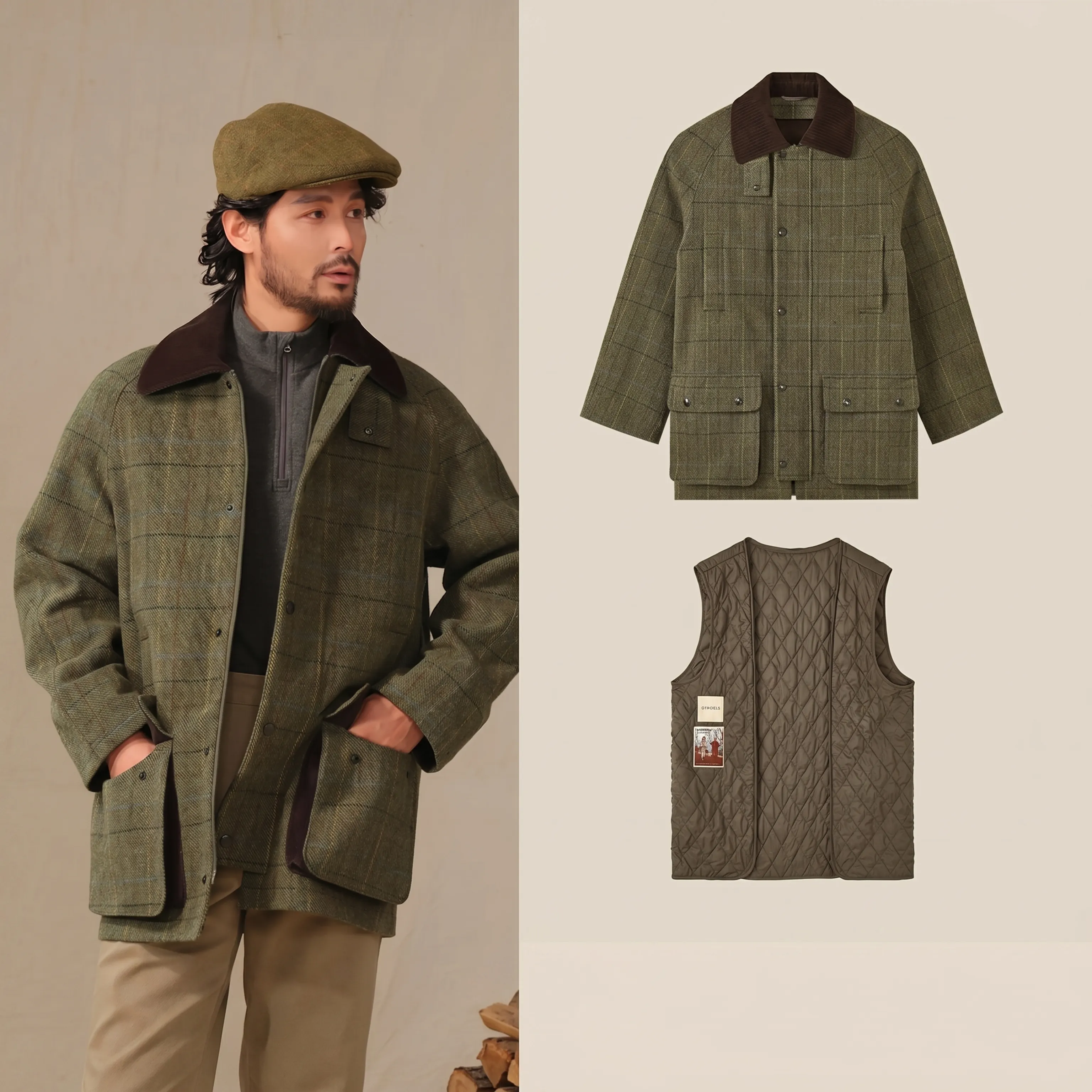 Waterproof Wool Tweed Field Jacket - Image 6