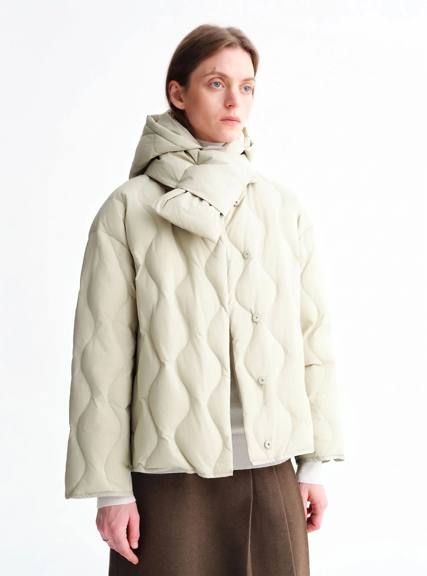 Wave Quilted Down Jacket - Image 5