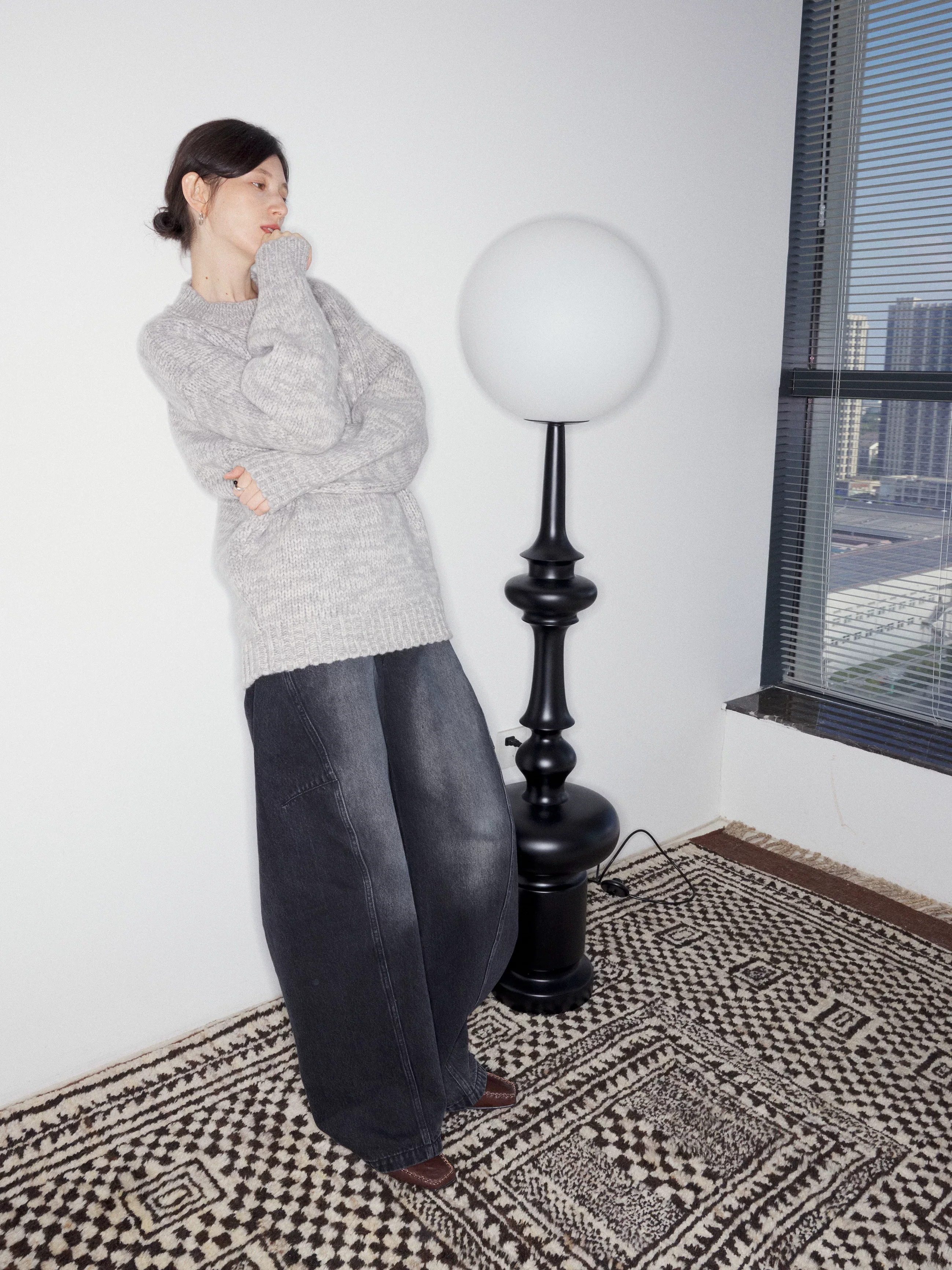 Wave Seam Wide-Leg Jeans - Image 2
