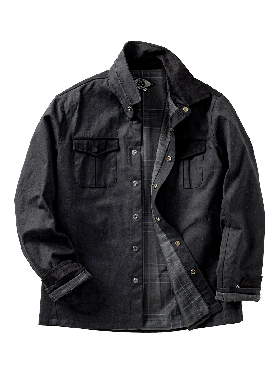 Waxed Cotton Shirt Jacket - Image 7