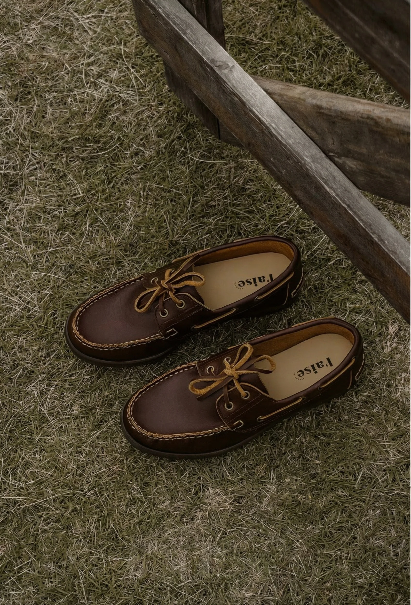 Waxed Cowhide Boat Loafers - Image 4