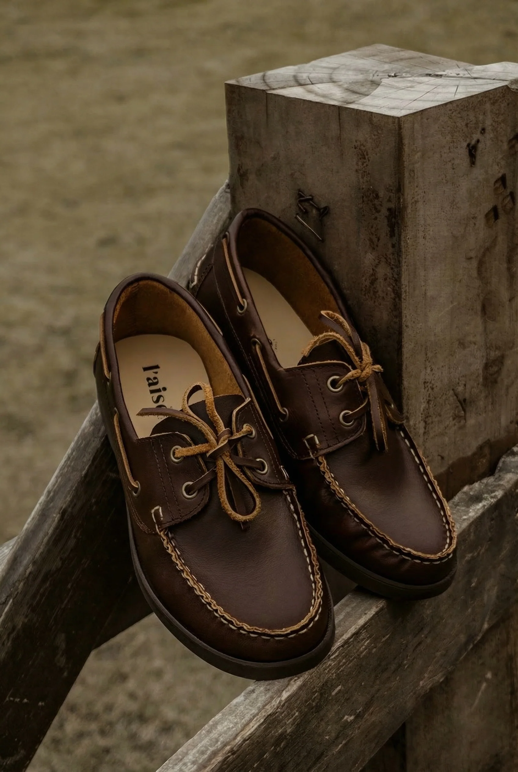 Waxed Cowhide Boat Loafers - Image 5