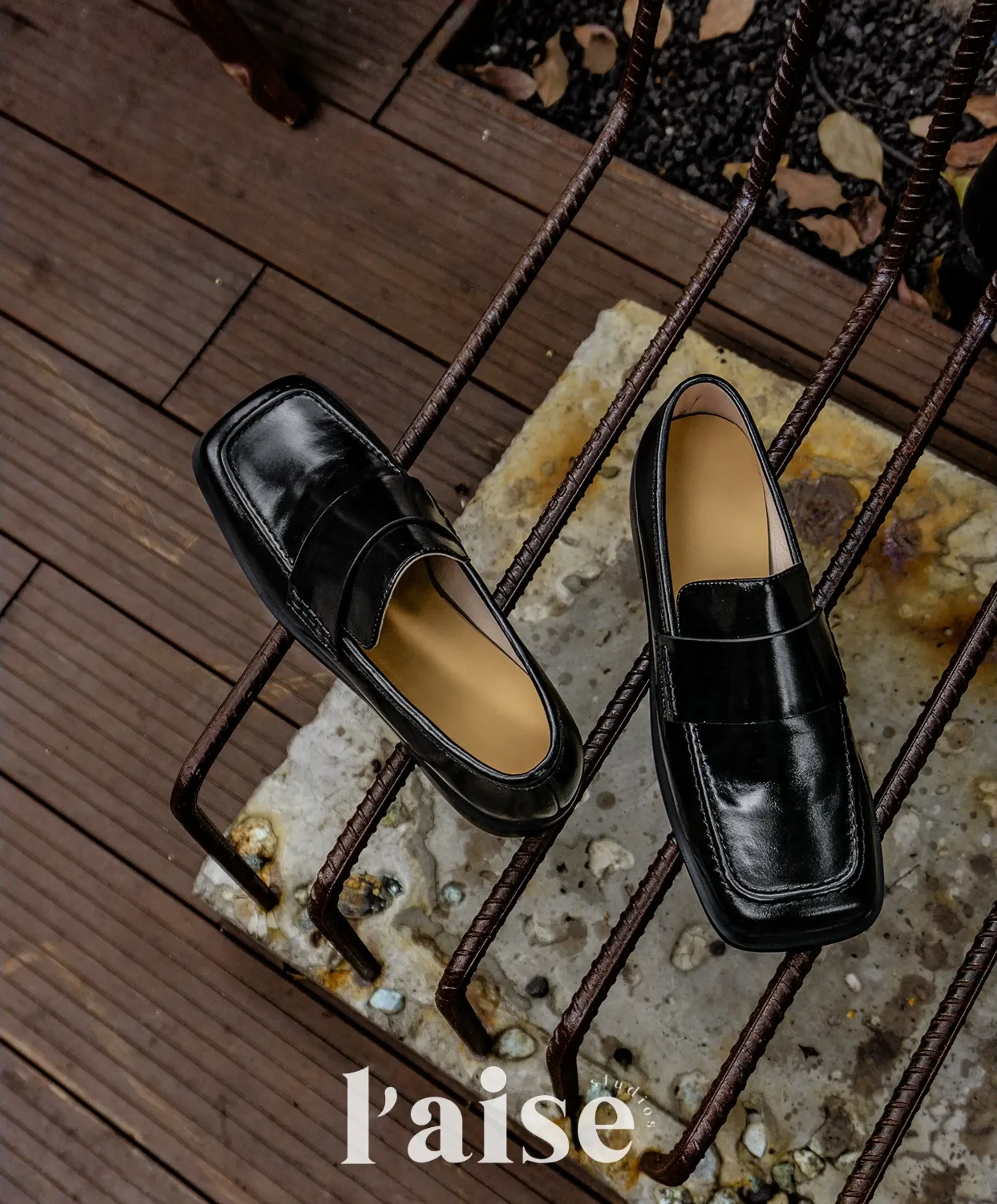 Waxed Leather Square-Toe Loafers - Image 4