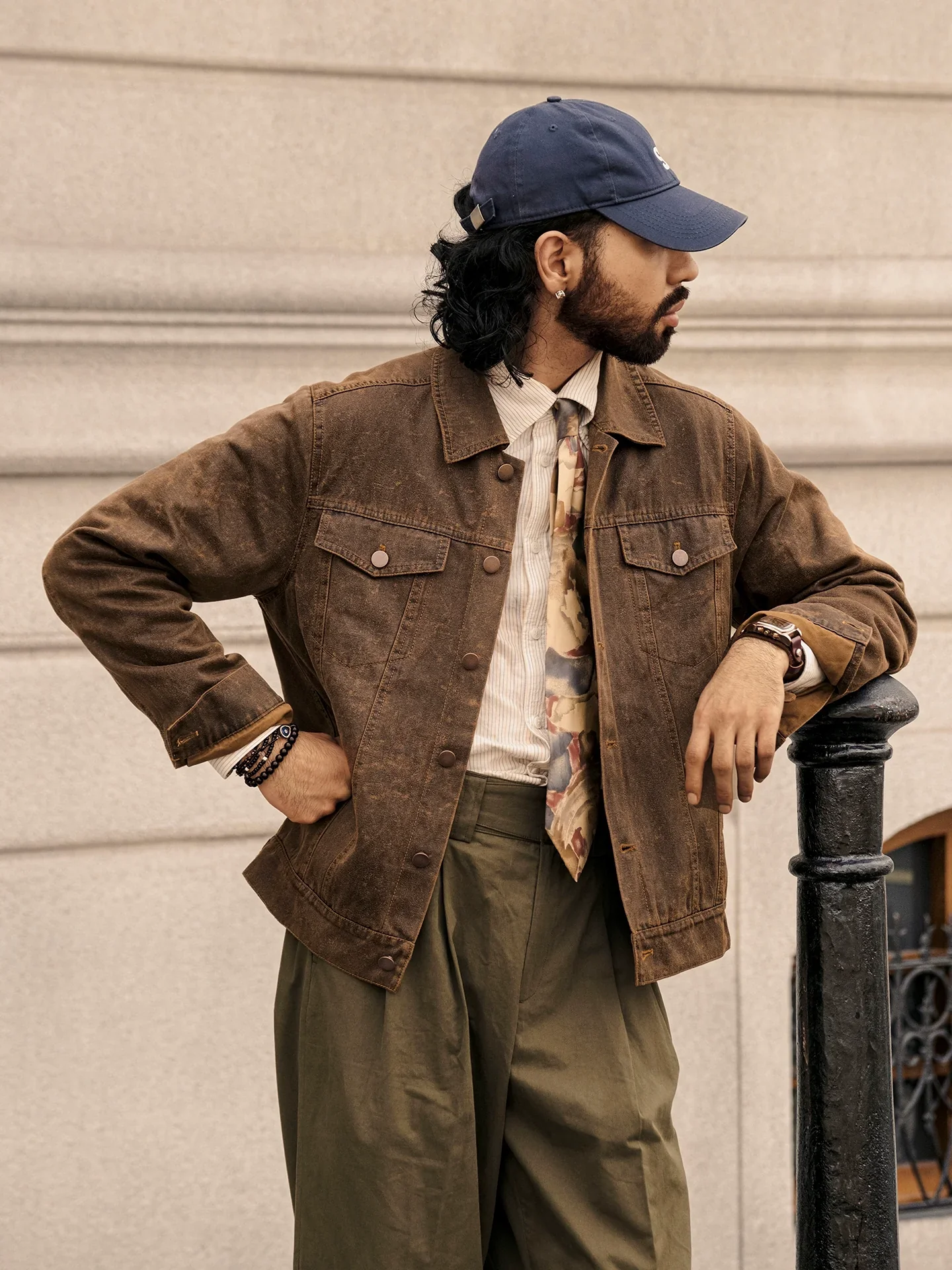 Weathered Canvas Trucker Jacket