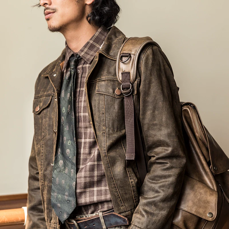 Weathered Canvas Trucker Jacket - Image 4