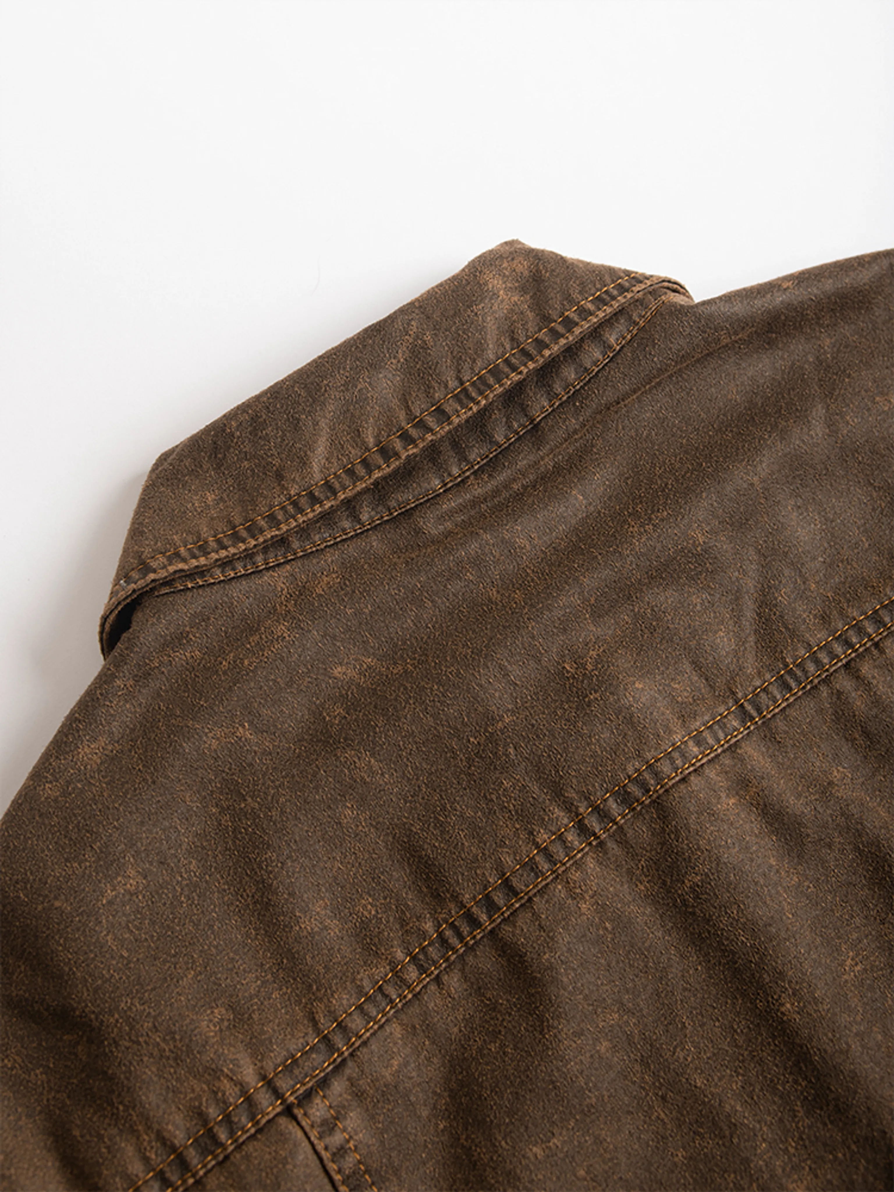 Weathered Canvas Trucker Jacket - Image 5