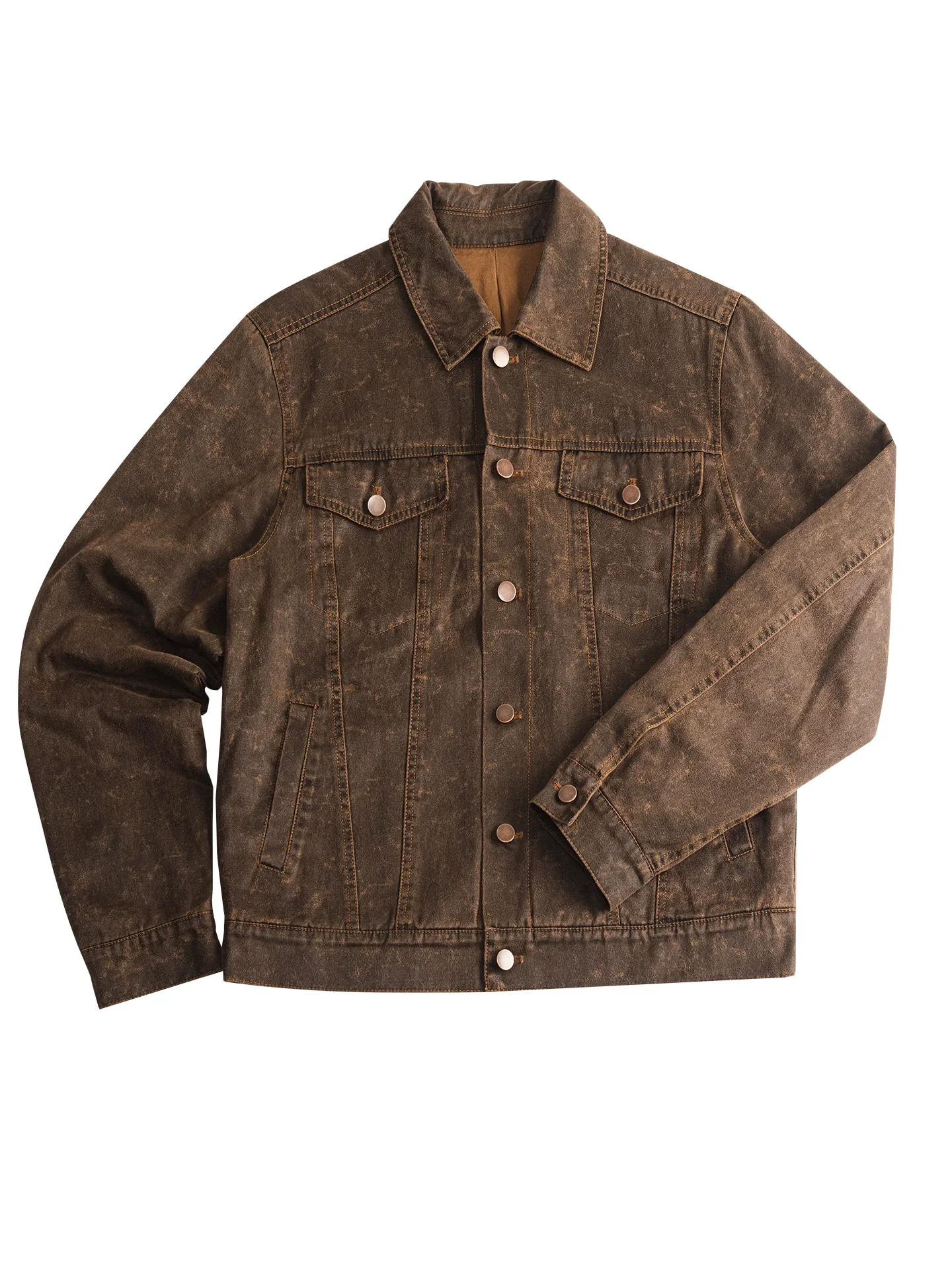 Weathered Canvas Trucker Jacket - Image 7