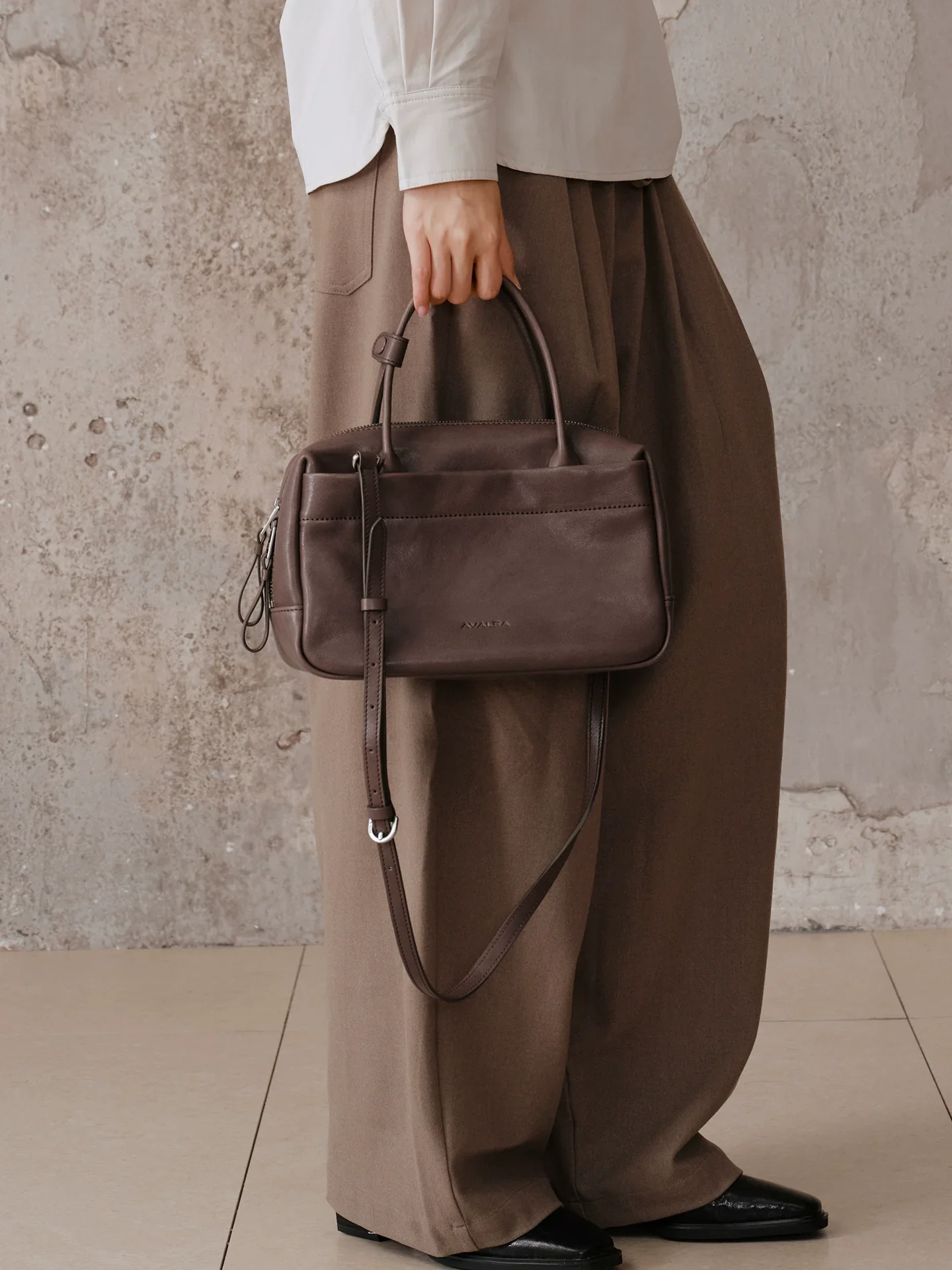 Weili Double-Zip Boston Bag