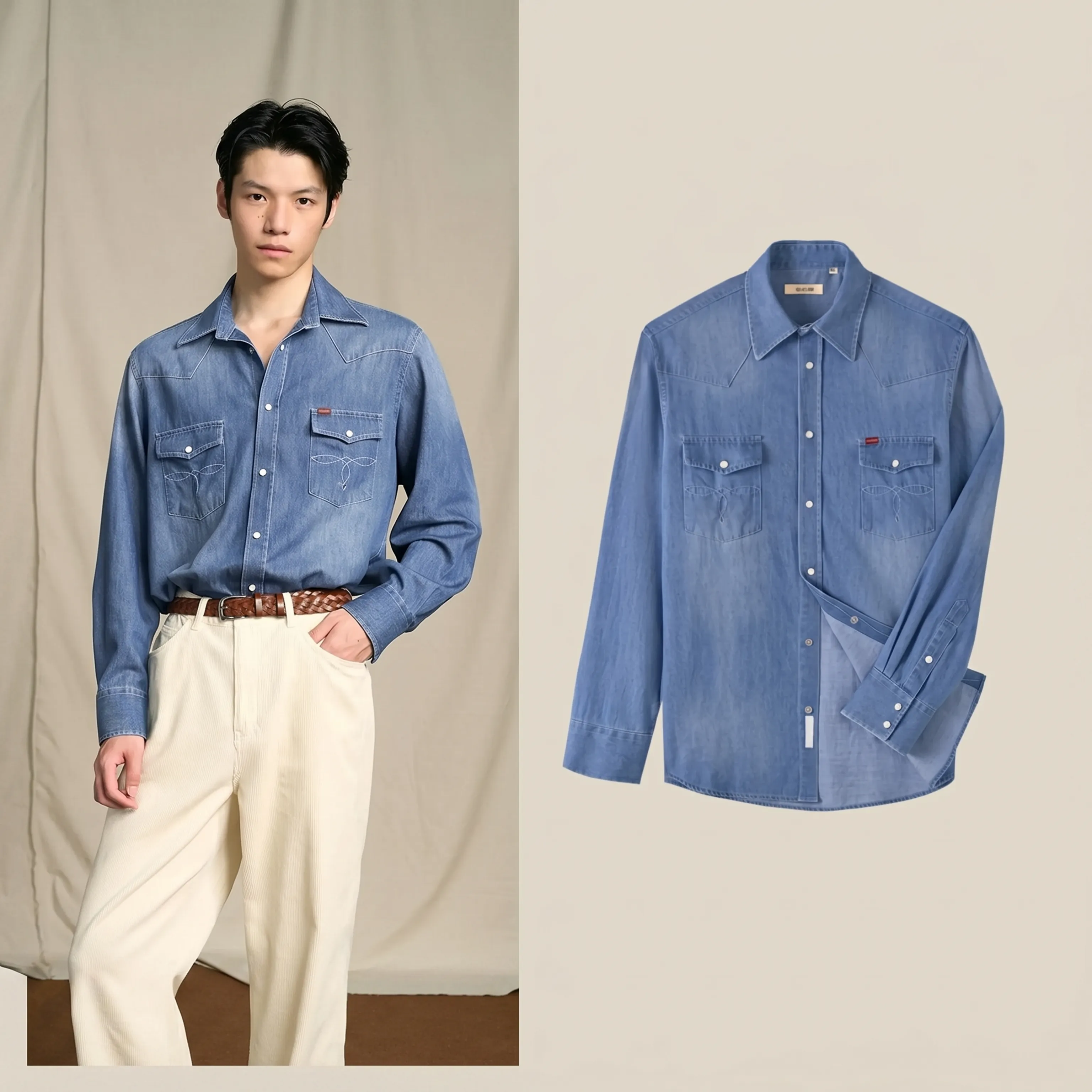 Western Denim Shirt - Image 3