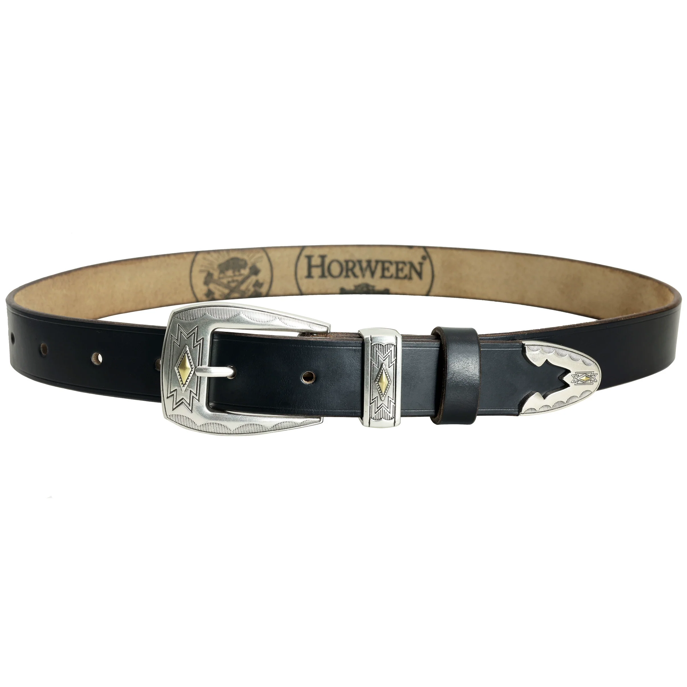 Western Engraved Leather Belt - Image 24