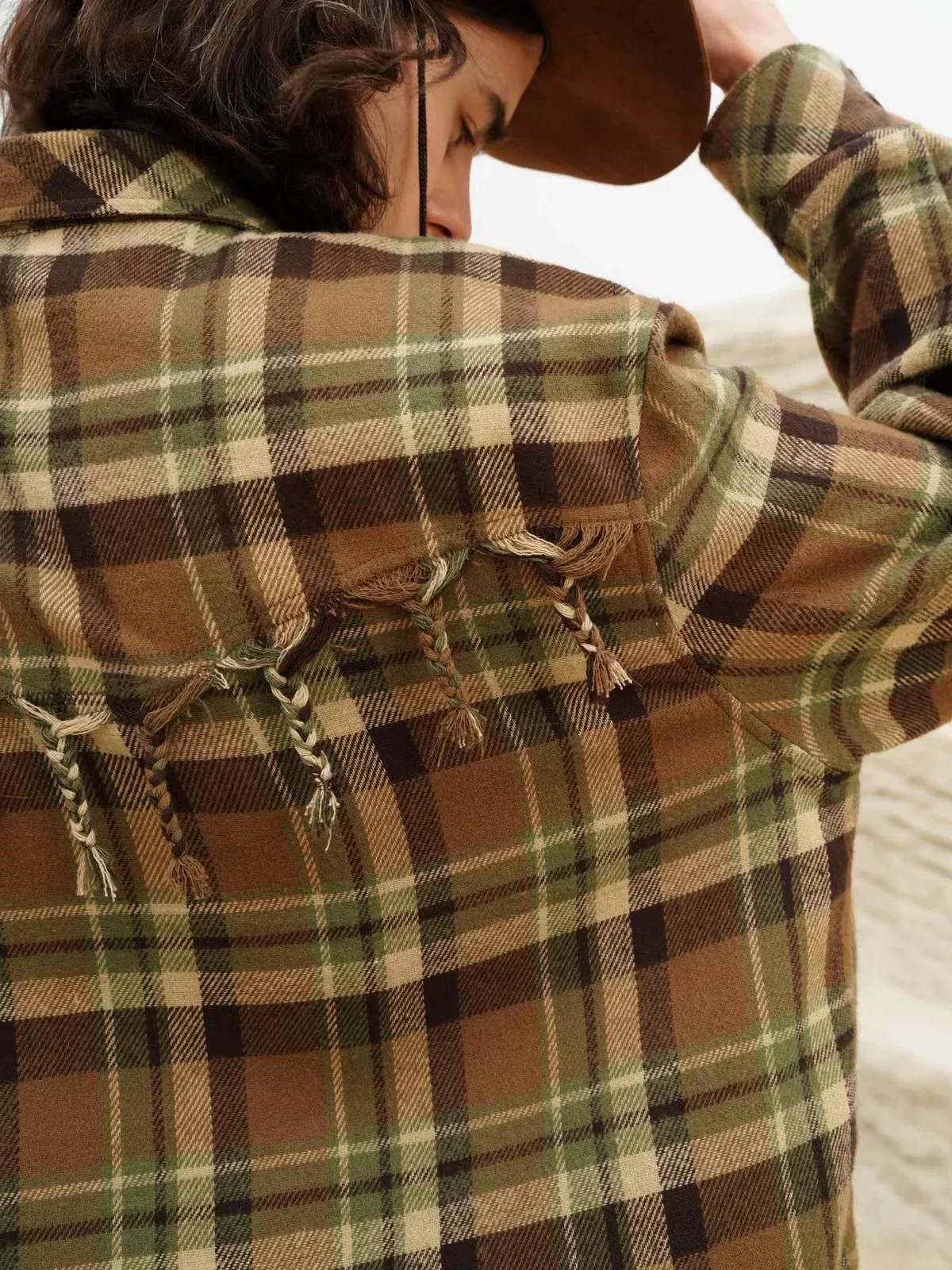Western Plaid Fringe Shirt - Image 5