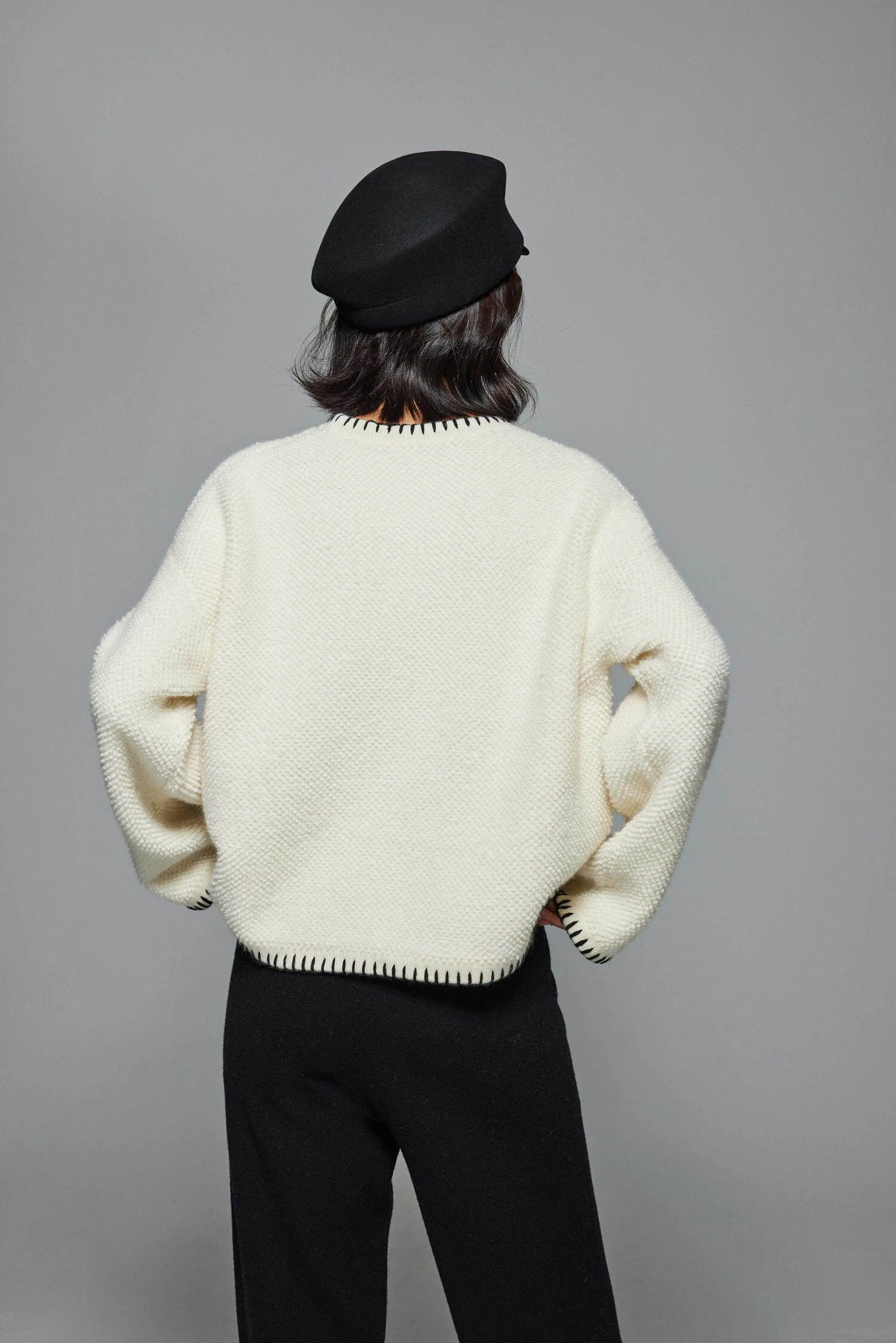 Whipstitch Cashmere Pullover - Image 3