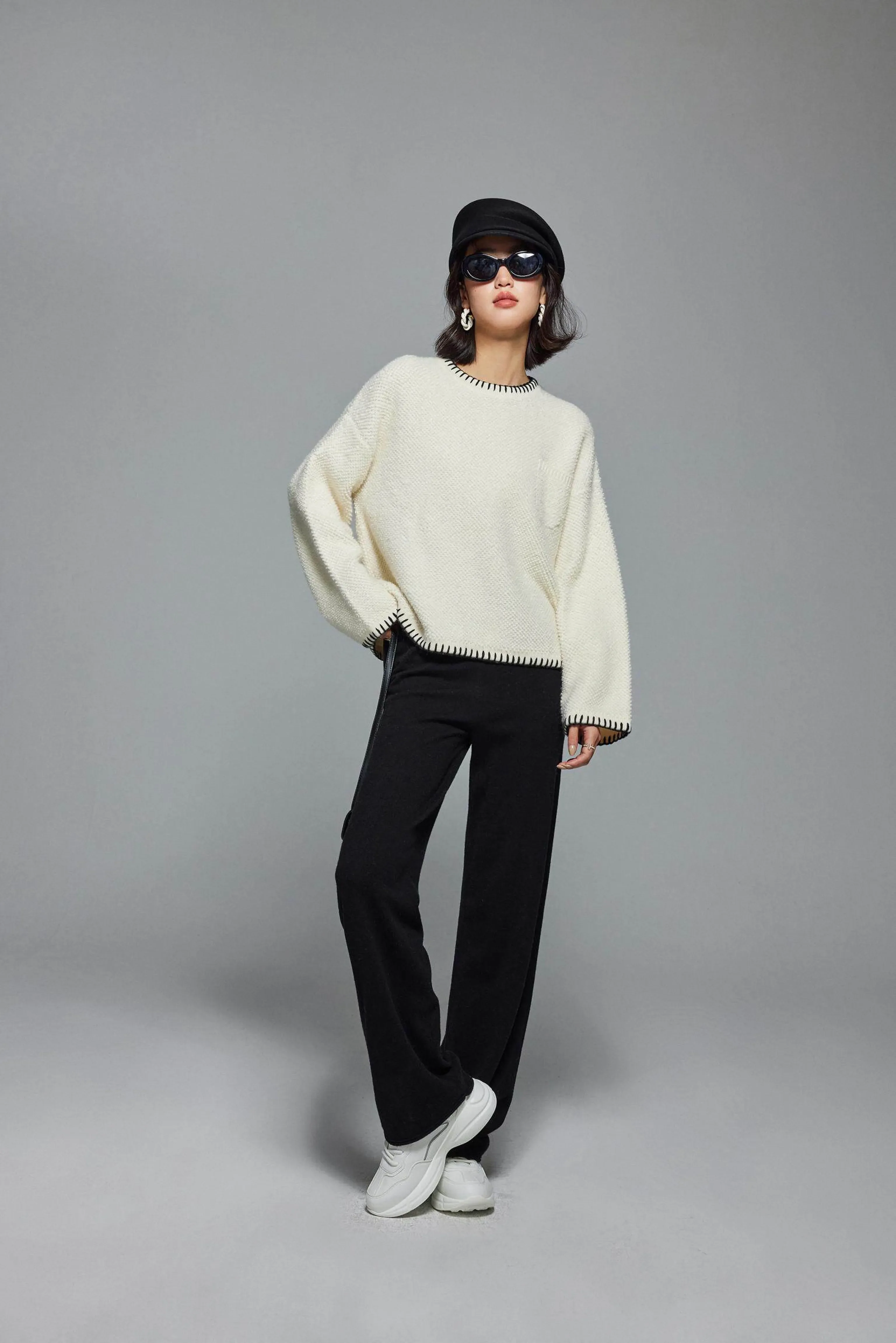 Whipstitch Cashmere Pullover - Image 4