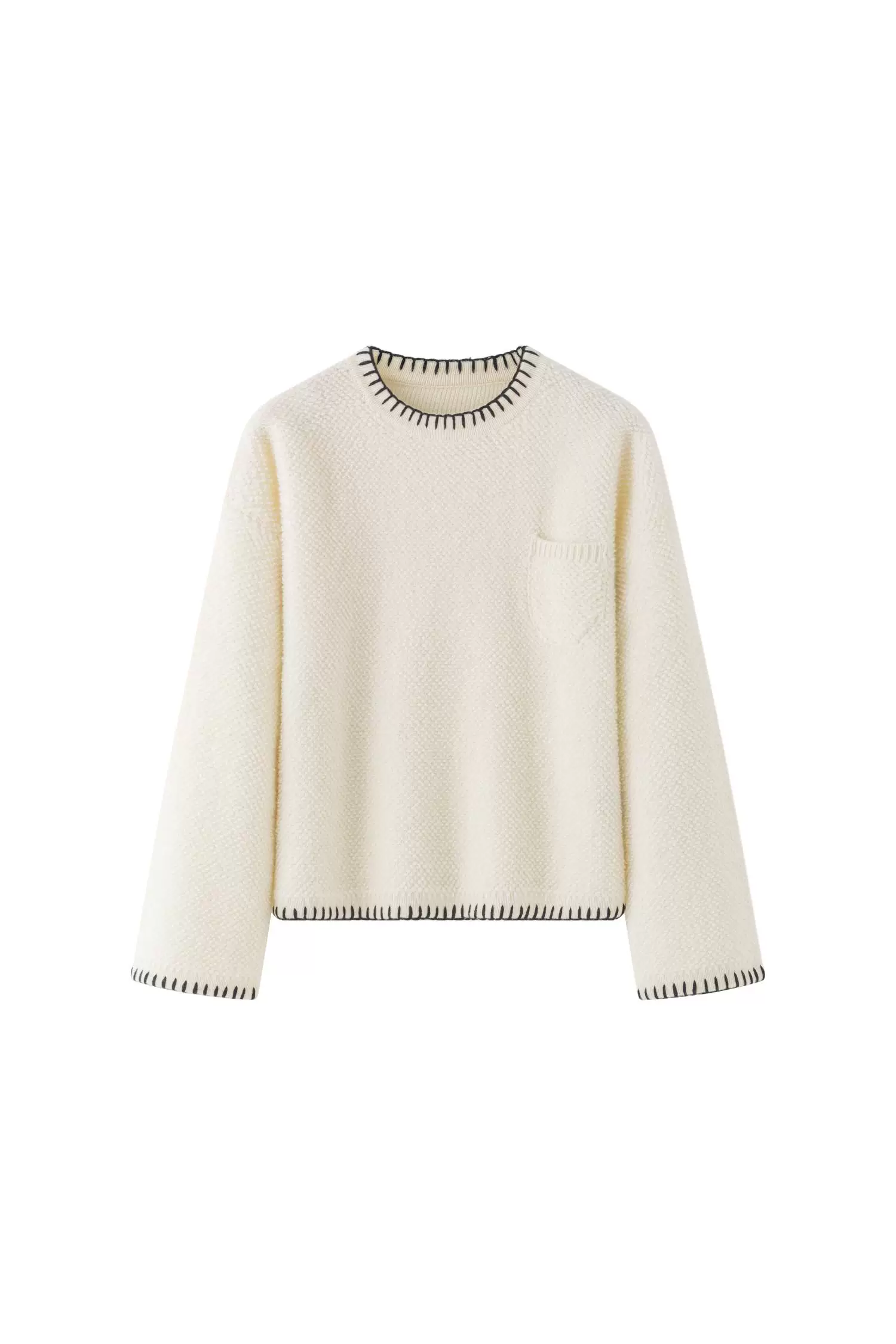 Whipstitch Cashmere Pullover - Image 6
