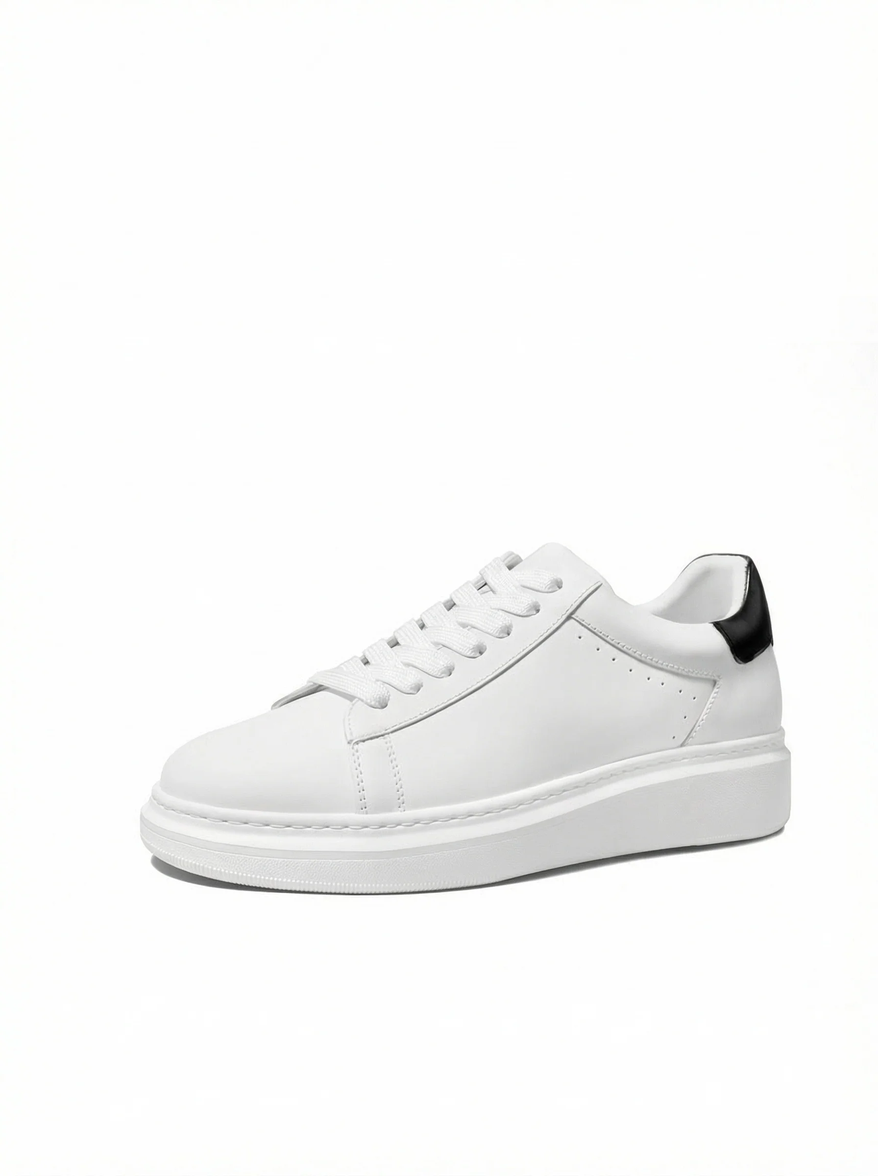 White Calfskin Low-Top Sneaker