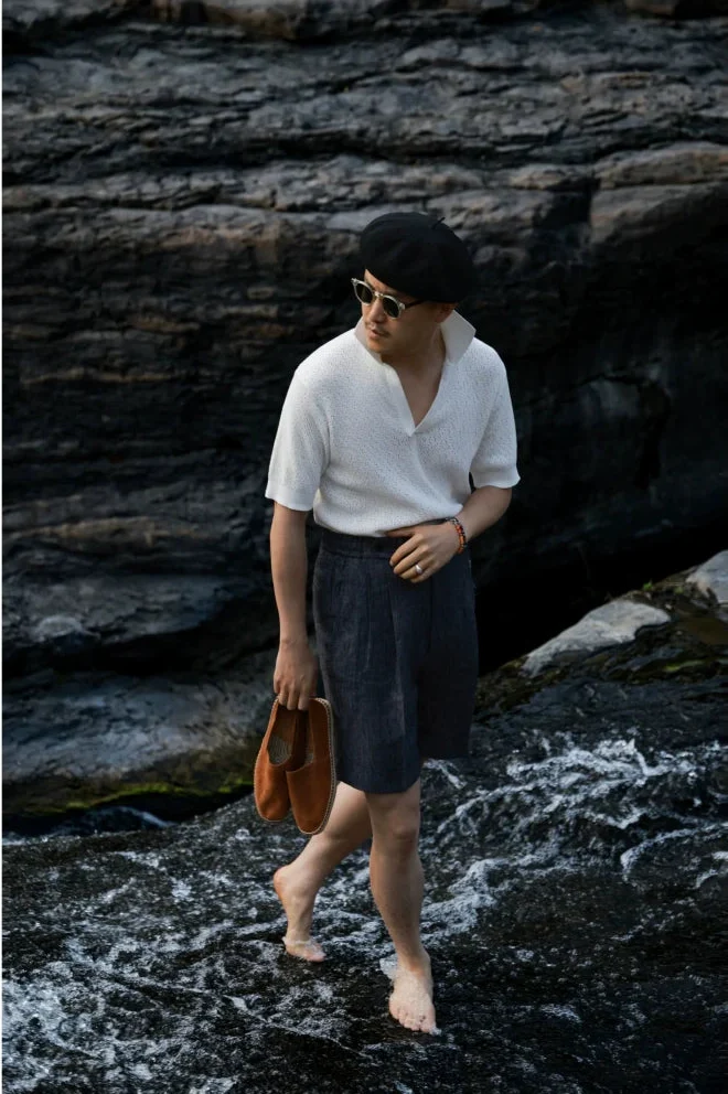 White Cliff Stone Knit Polo - Image 3