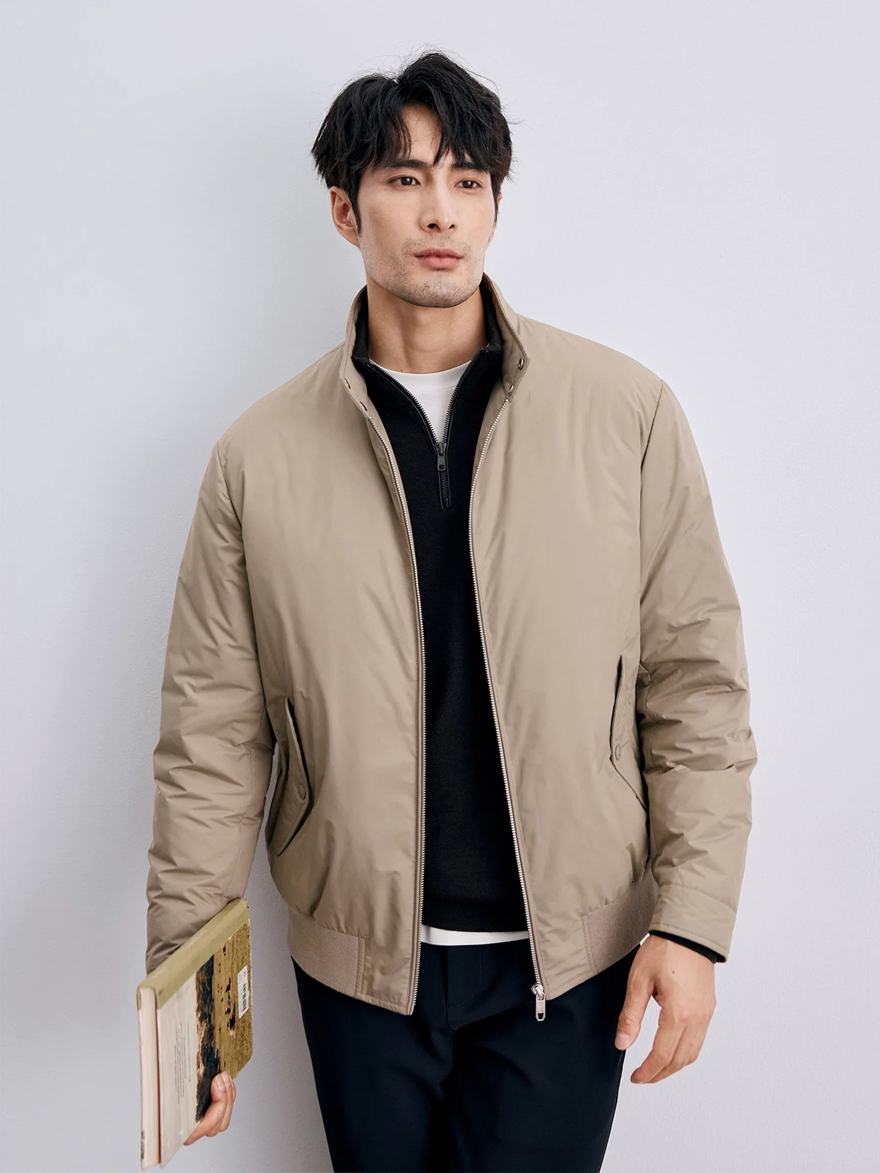White Goose Down Harrington Jacket - Image 2