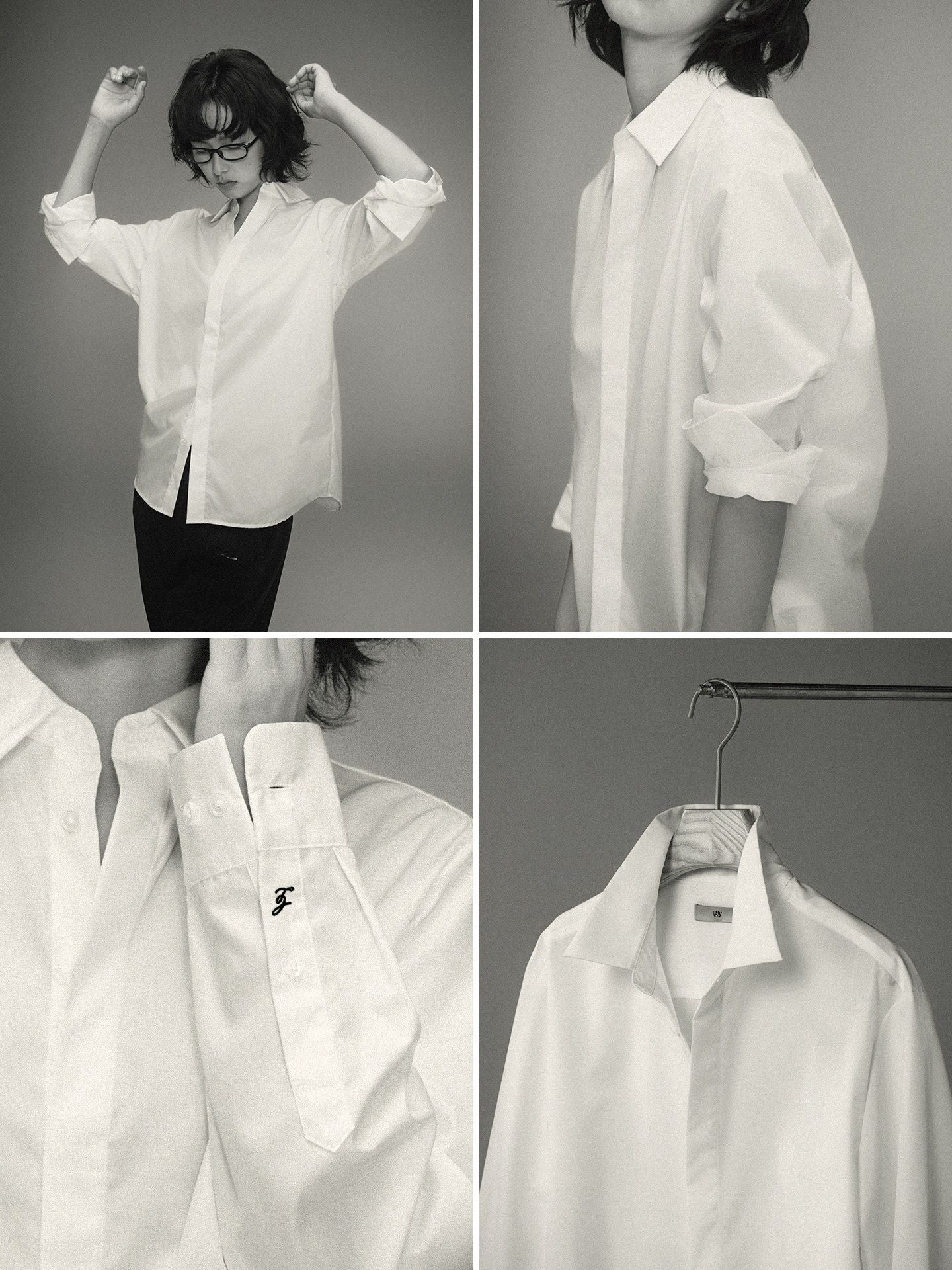 White Hidden-Placket Shirt - Image 3