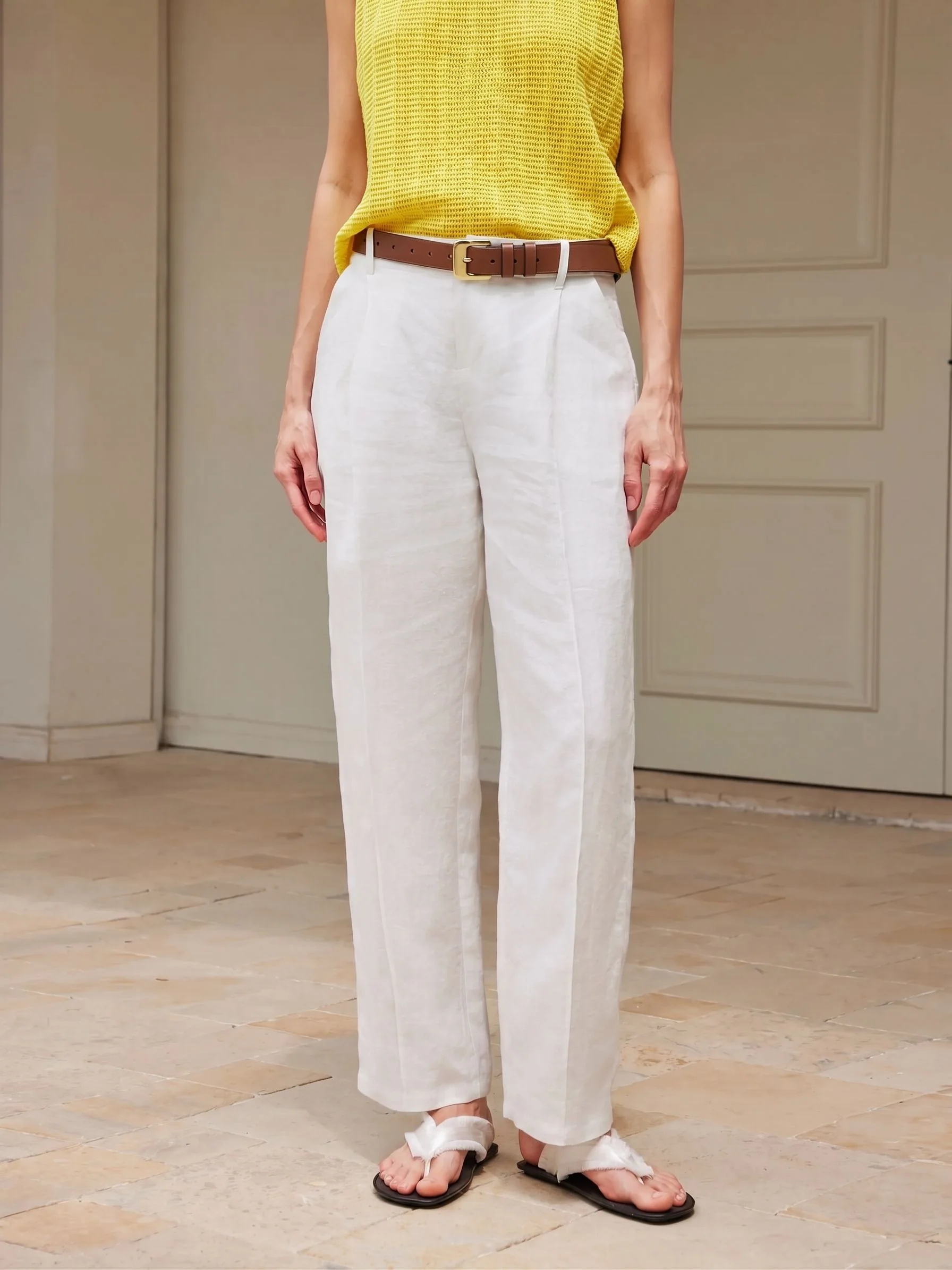 White Linen Trousers
