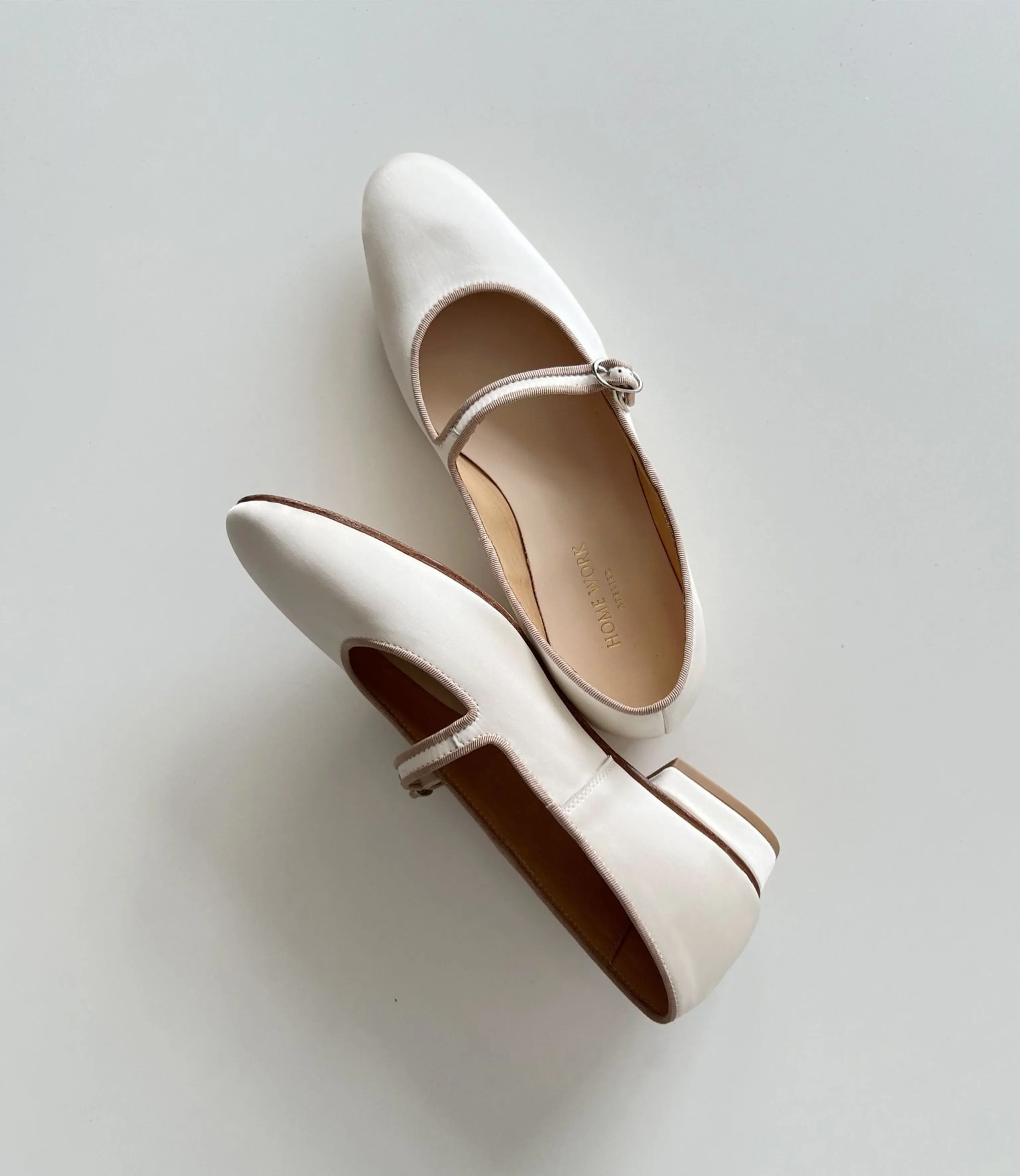 White Mary Jane Flats - Image 2