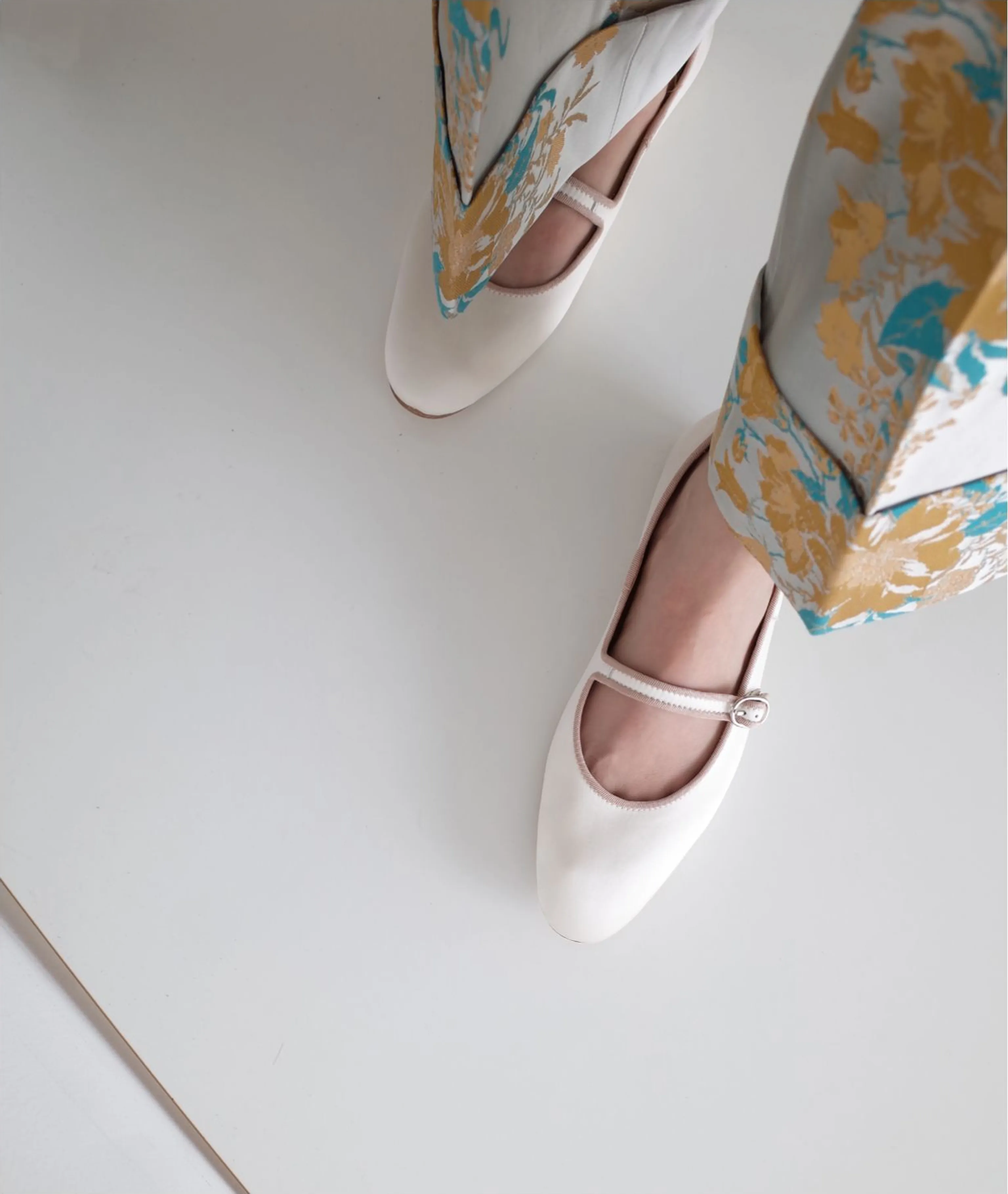 White Mary Jane Flats - Image 3