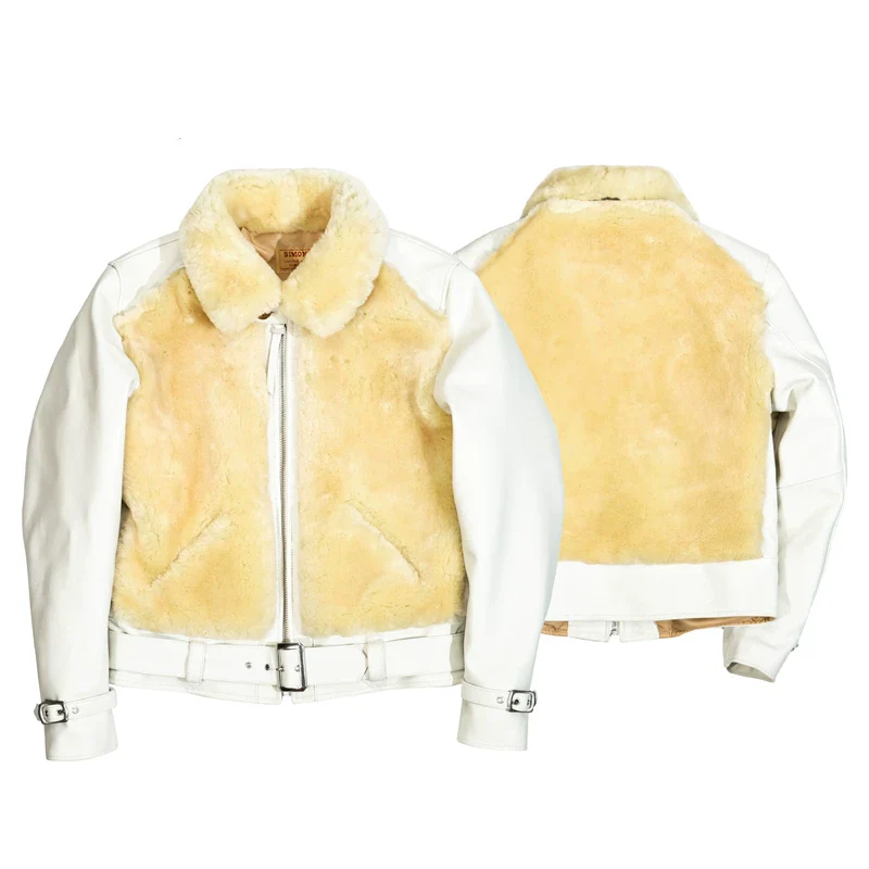 White Shearling Grizzly Jacket - Image 6