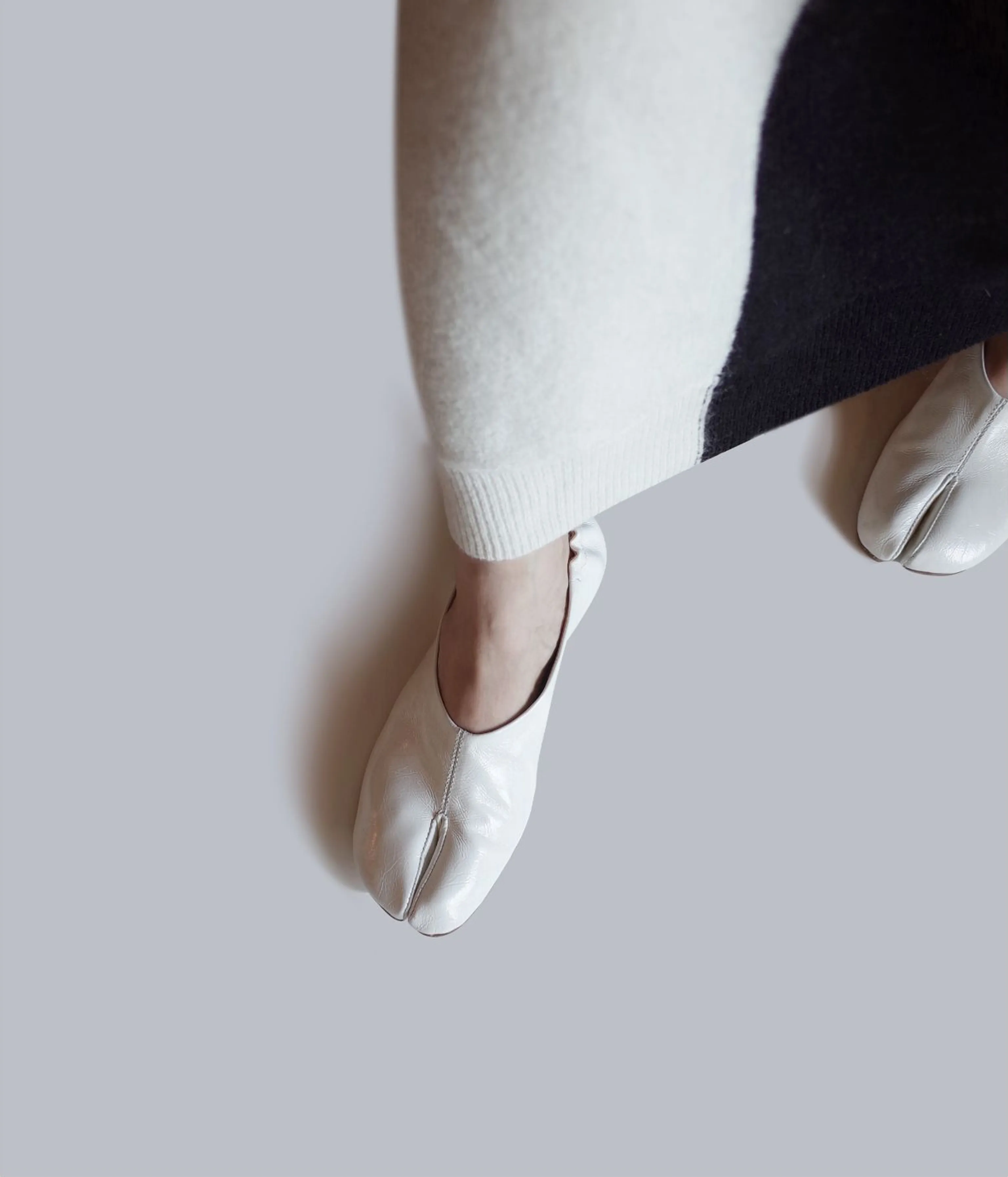 White Split-Toe Flats - Image 3