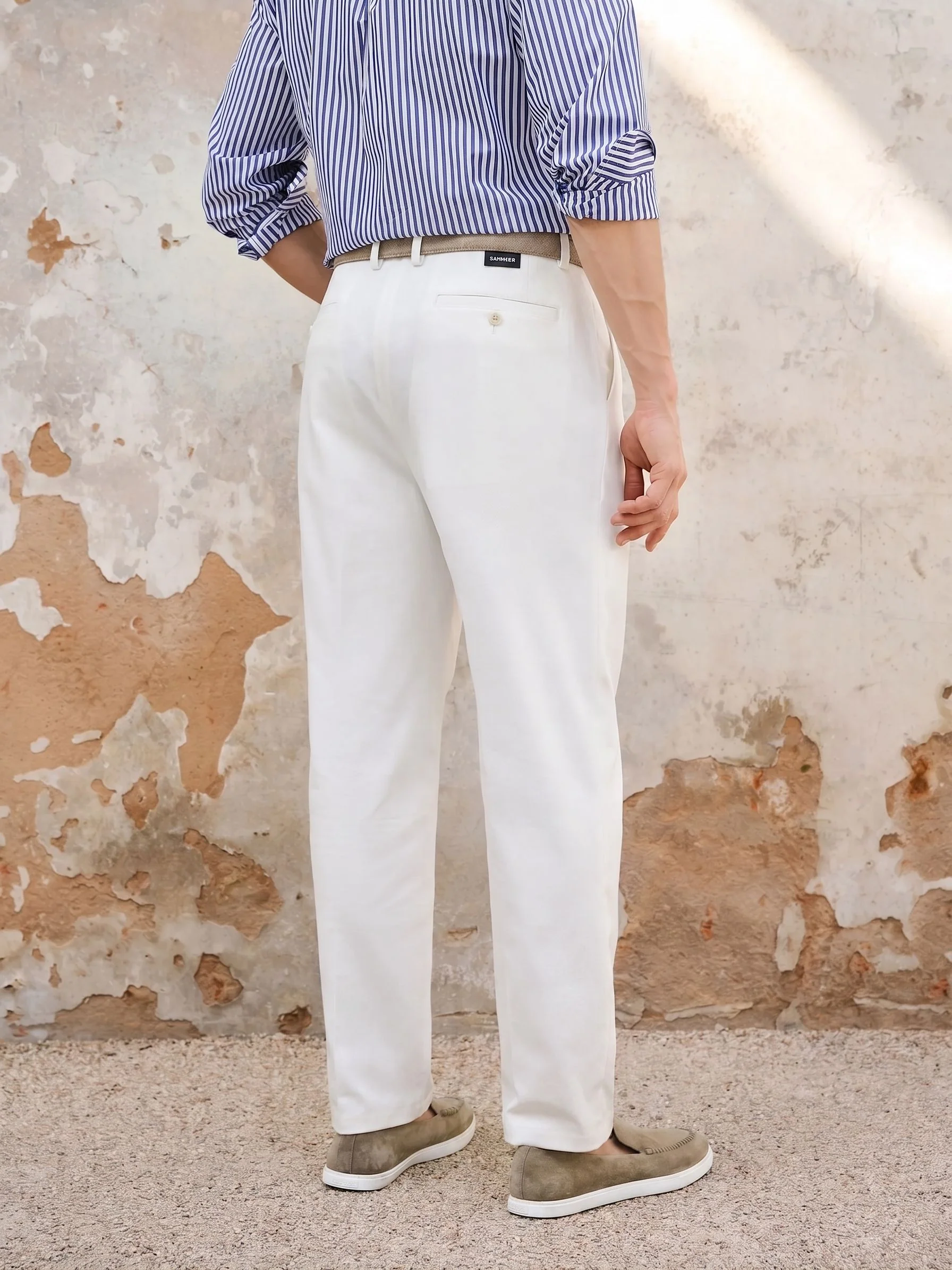 White Tailored Trousers - Image 5