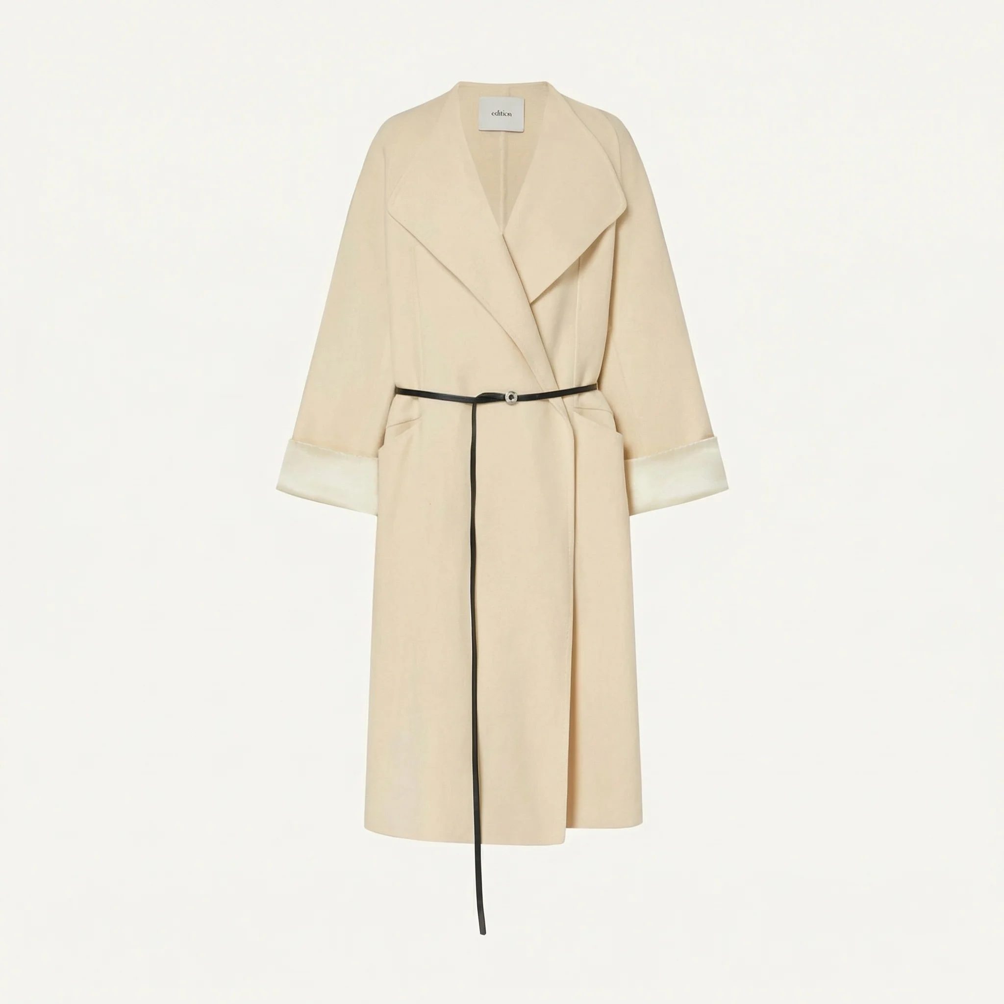 Wide-Lapel Wrap Coat - Image 5