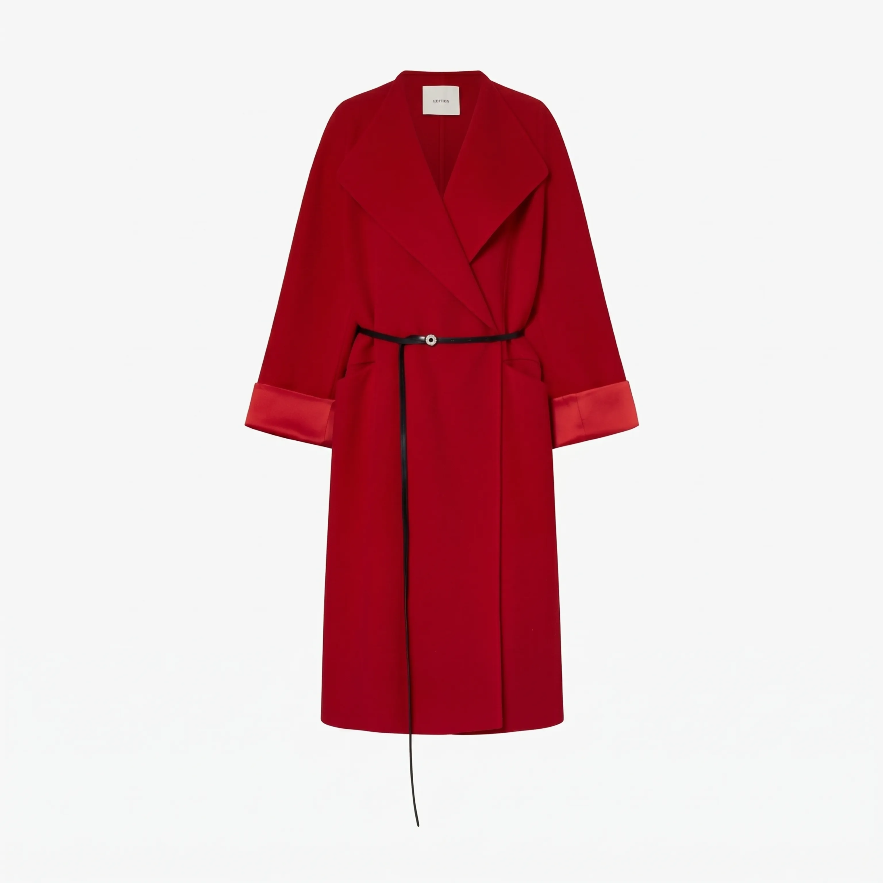 Wide-Lapel Wrap Coat - Image 6