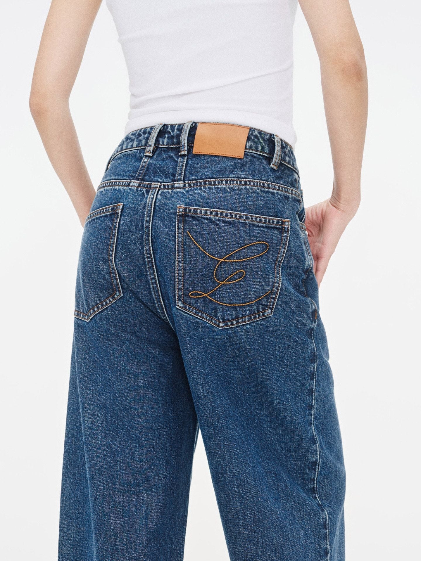 Wide-Leg Button-Fly Jeans - Image 3