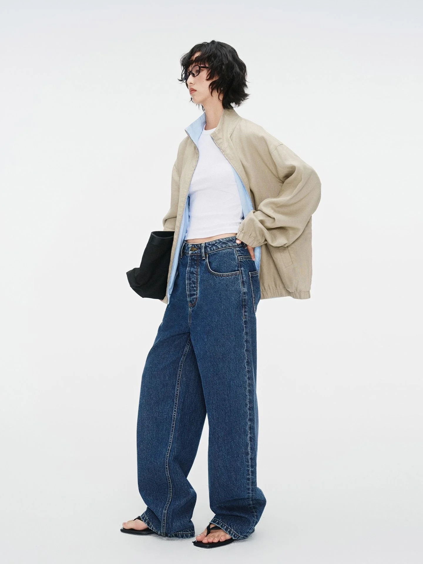 Wide-Leg Button-Fly Jeans - Image 5