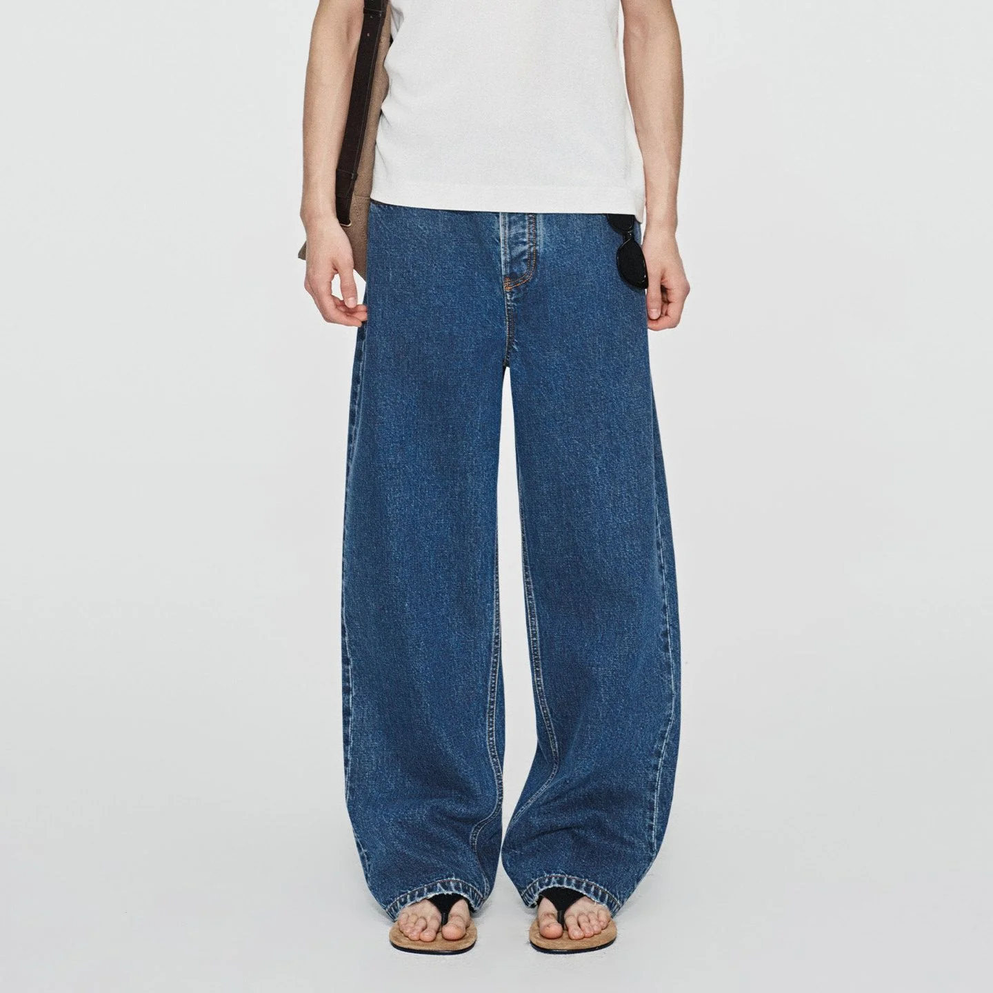 Wide-Leg Button-Fly Jeans - Image 6