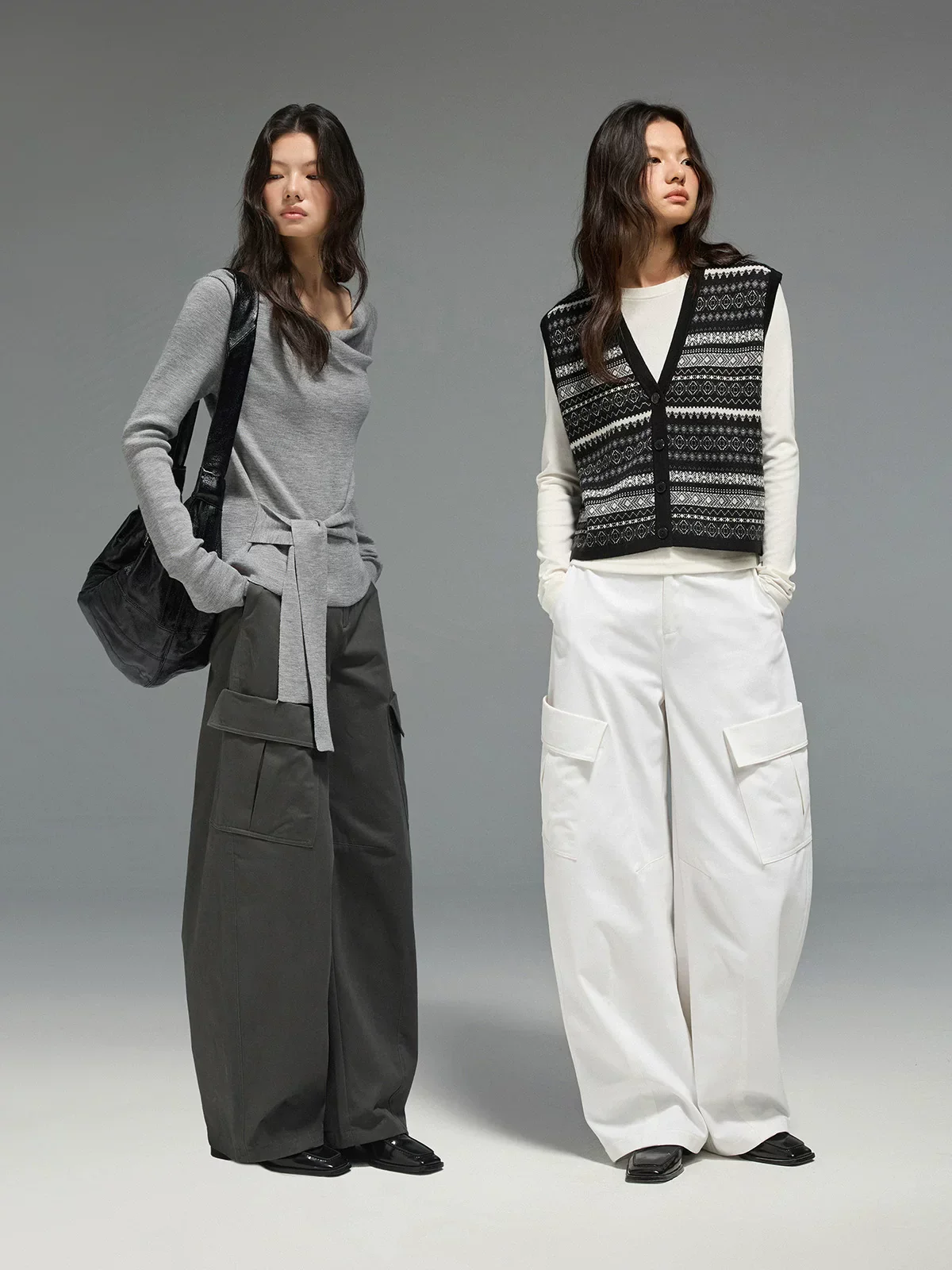 Wide-Leg Cargo Pants