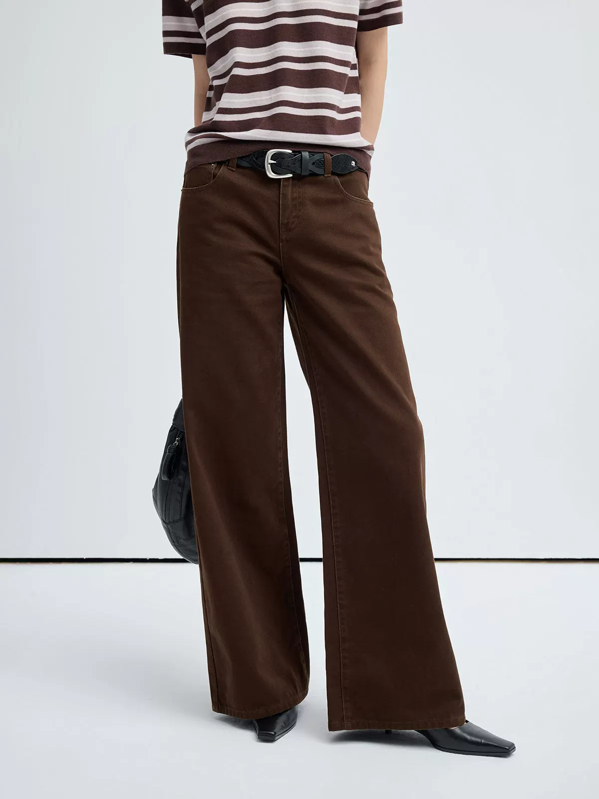 Wide-Leg Cotton Pants