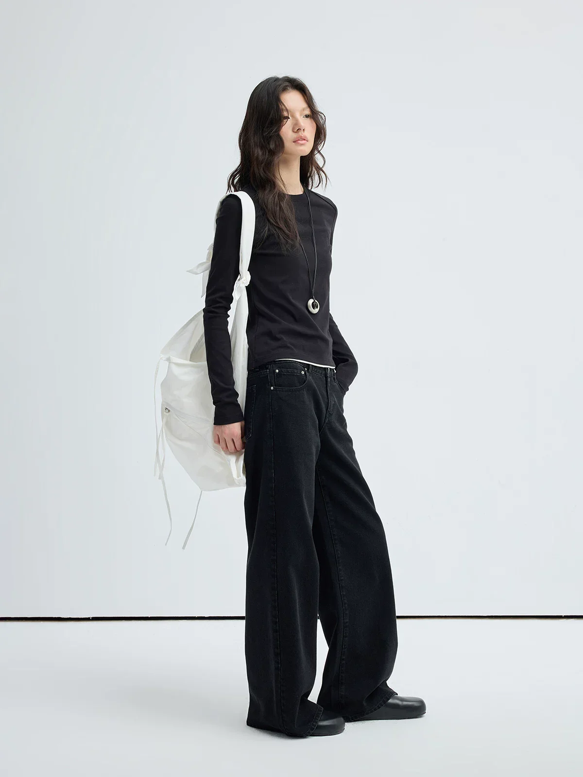 Wide-Leg Cotton Pants - Image 2