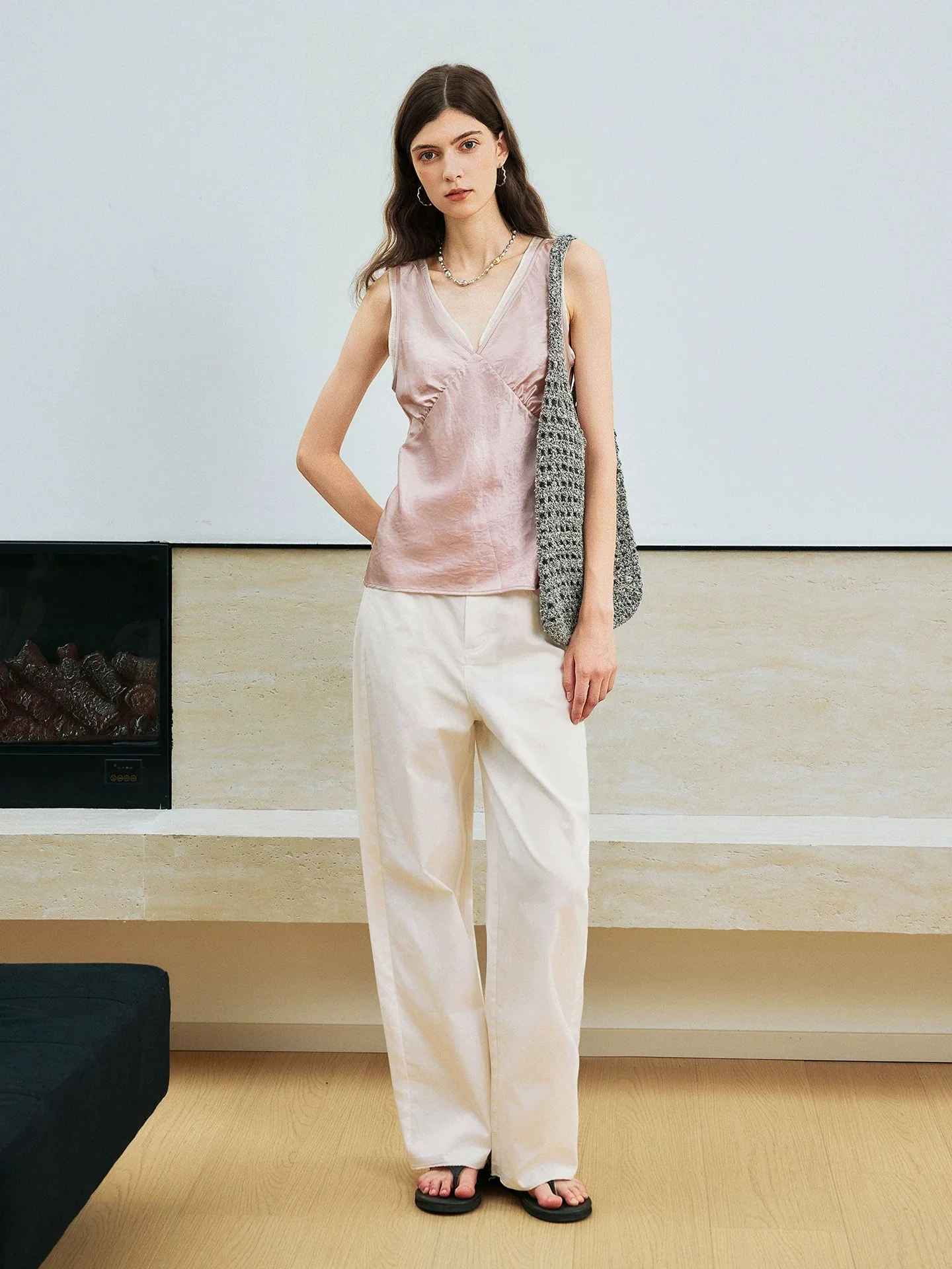 Wide-Leg Cotton Trousers - Image 2