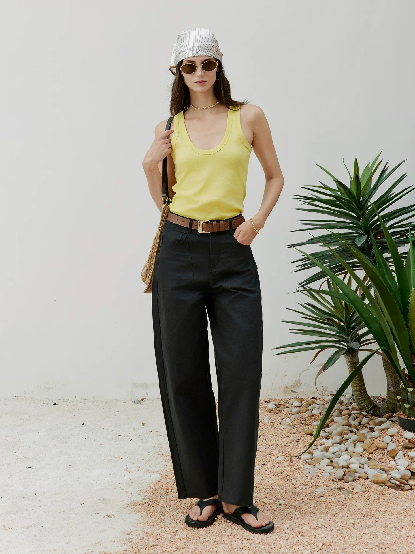 Wide-Leg Cotton Trousers - Image 3