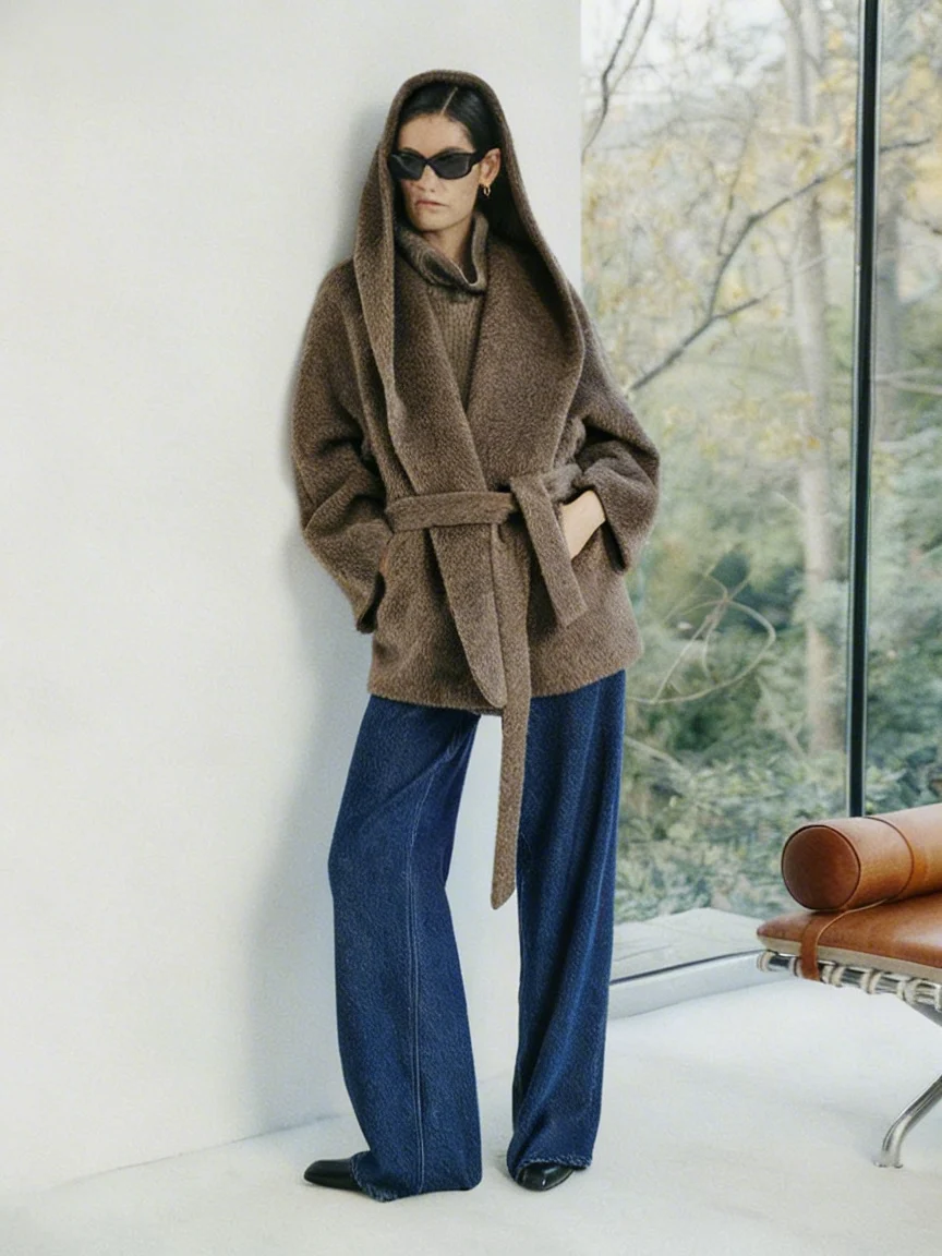 Wide-Leg Denim Jeans