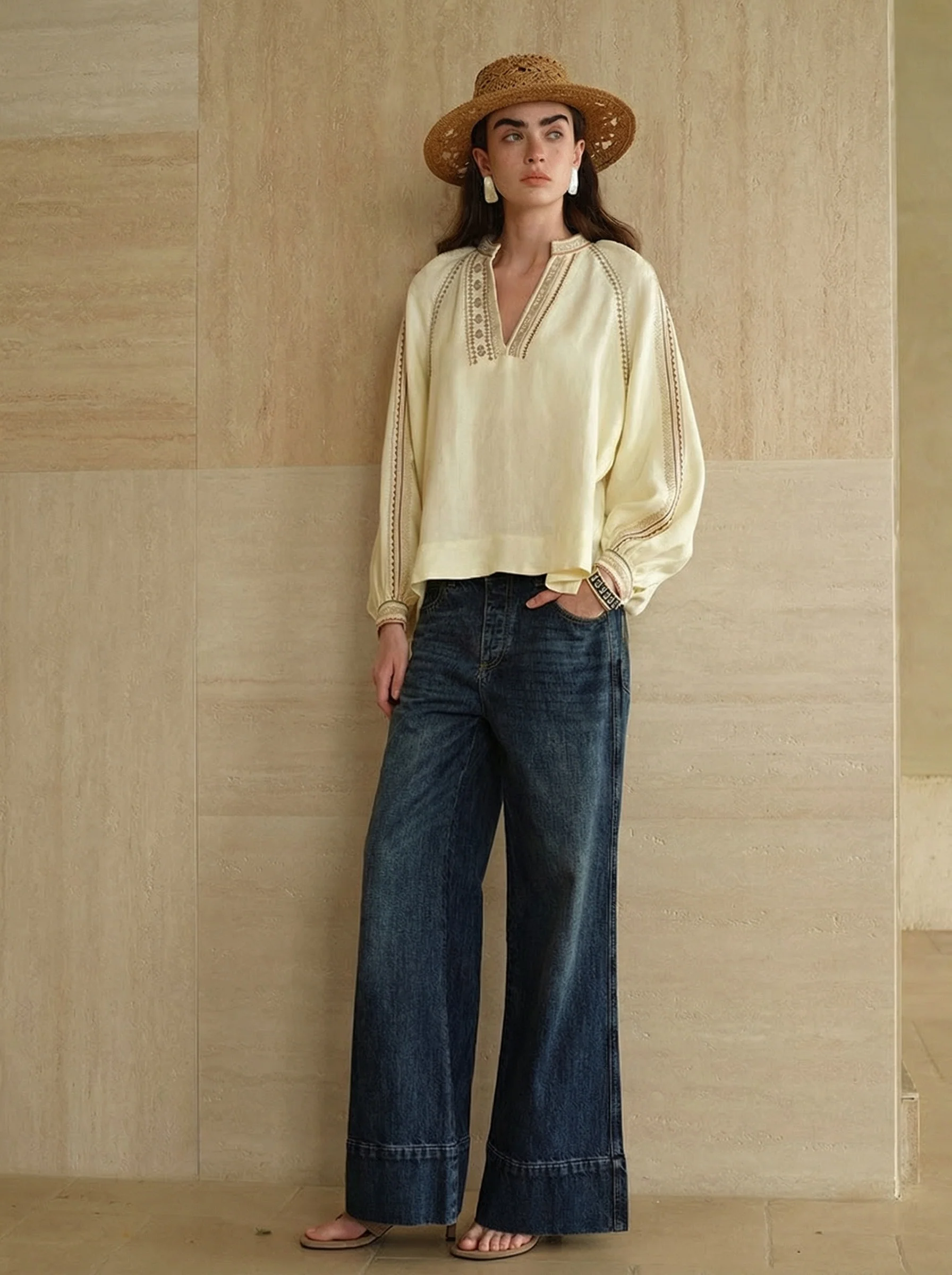 Wide-leg Denim Jeans - Image 4