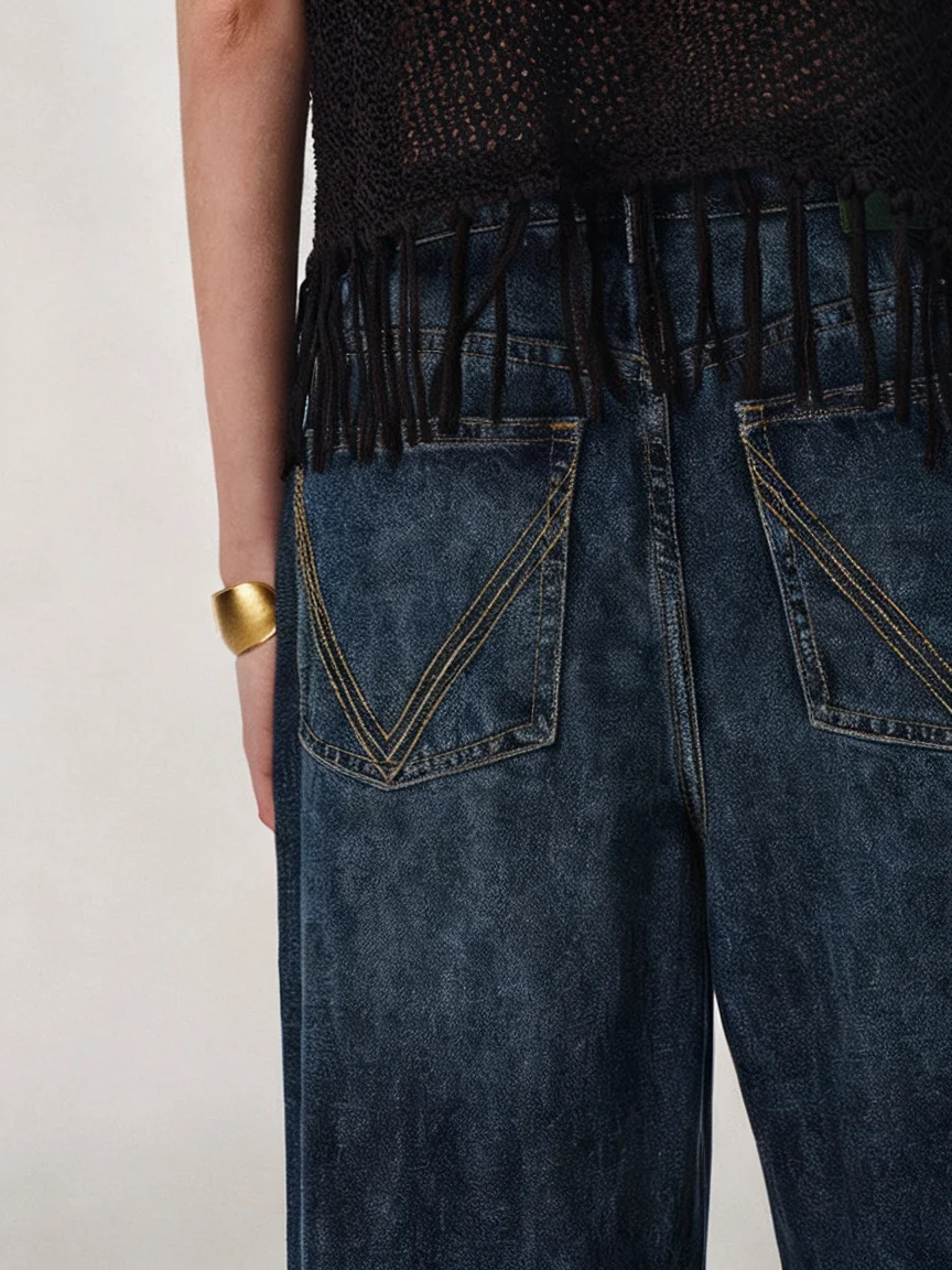 Wide-leg Denim Jeans - Image 5