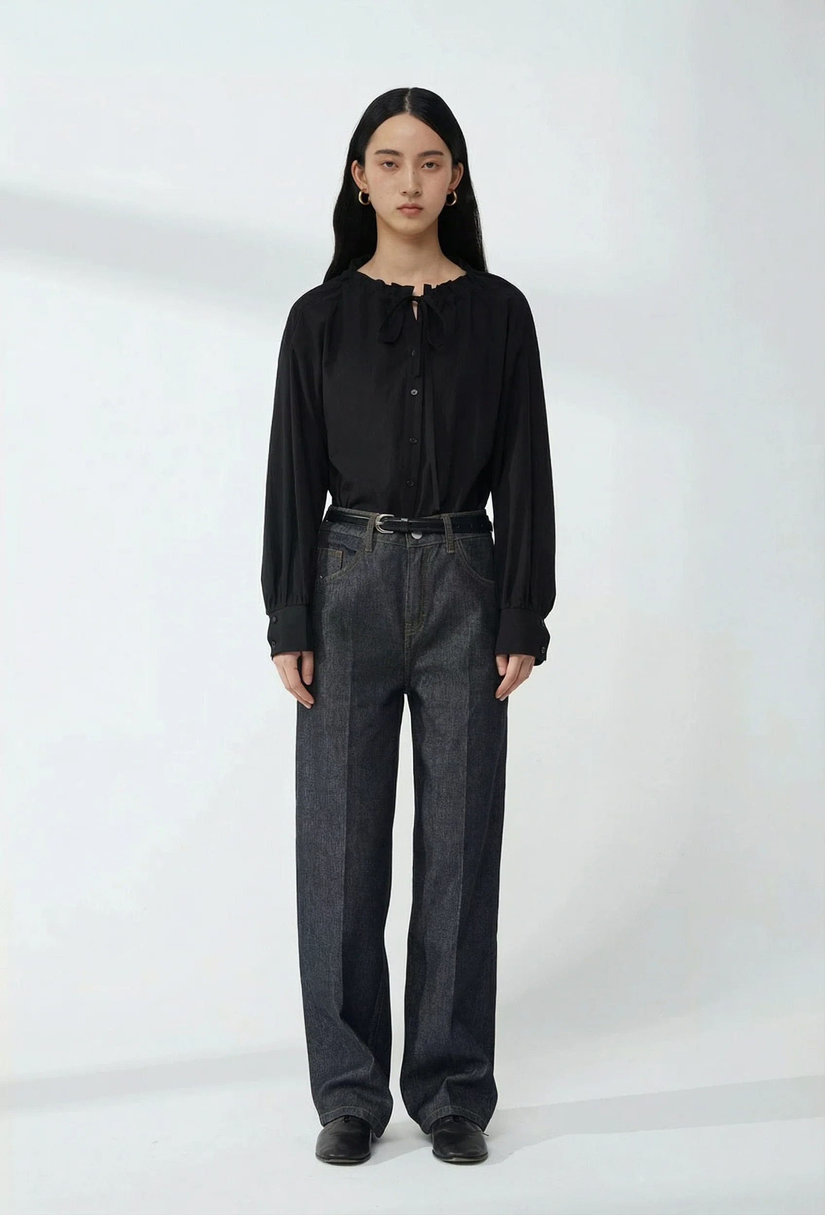 Wide-Leg Denim Jeans - Image 2