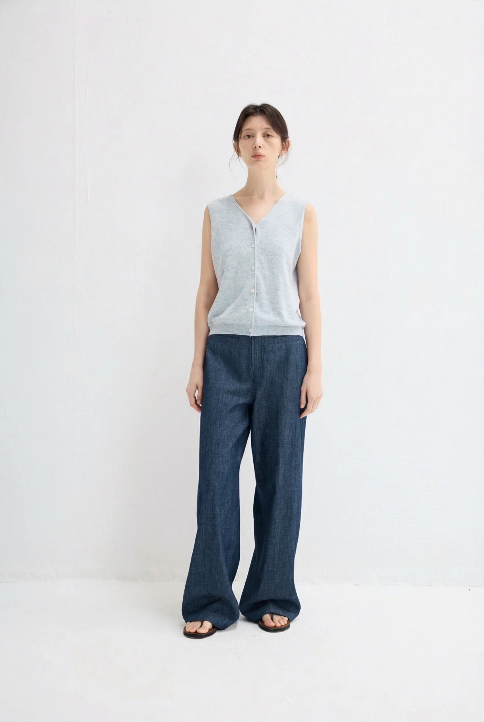Wide-Leg Denim Trousers - Image 5