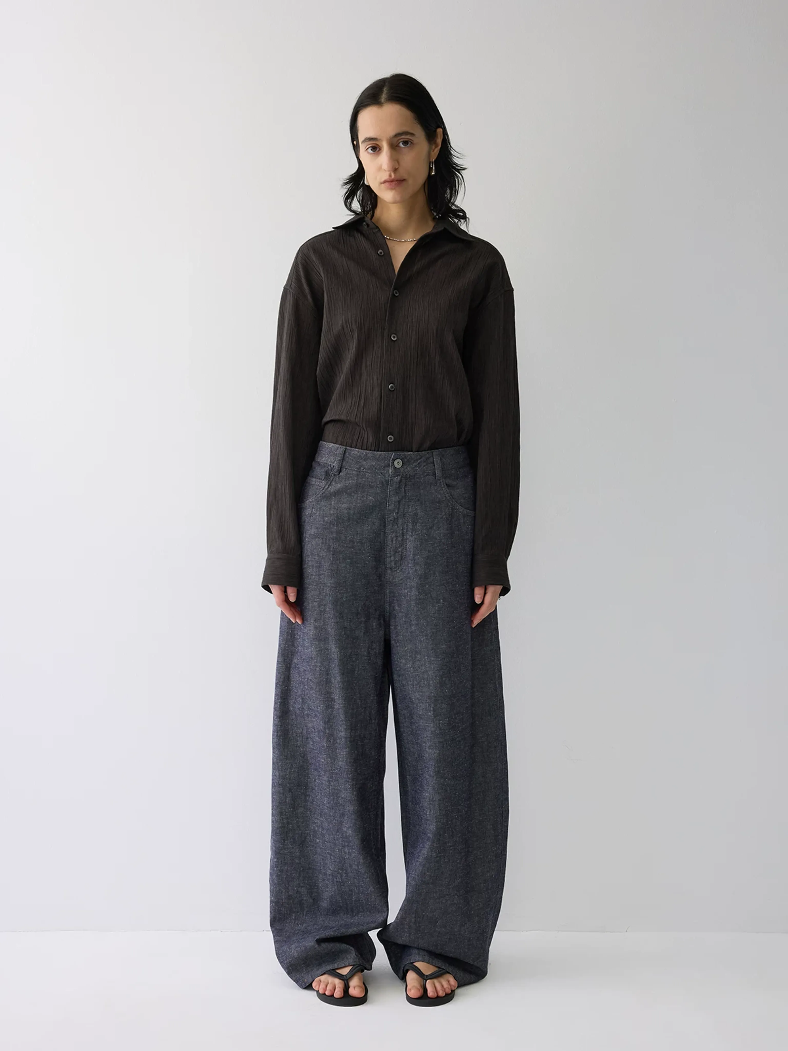 Wide-Leg Denim Trousers - Image 10