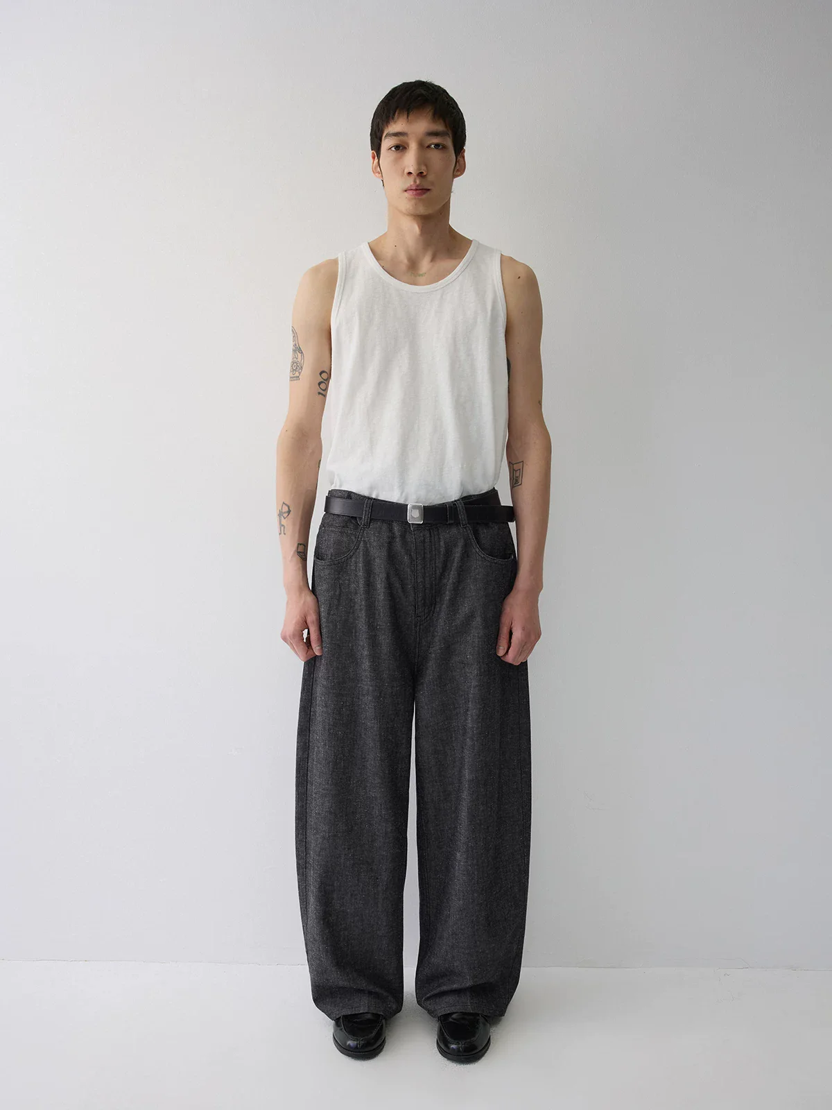 Wide-Leg Denim Trousers - Image 2