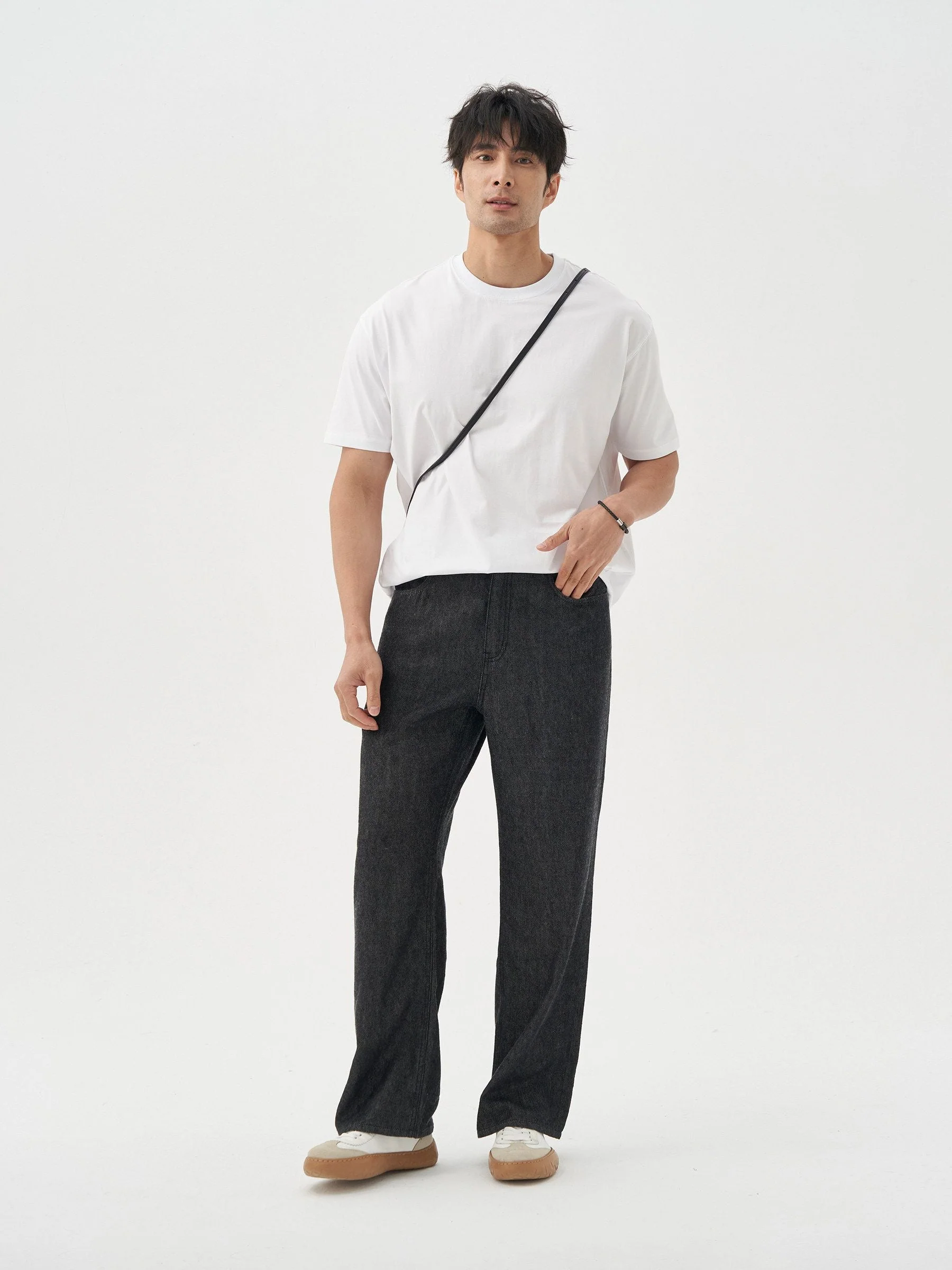Wide-Leg Denim Trousers - Image 3