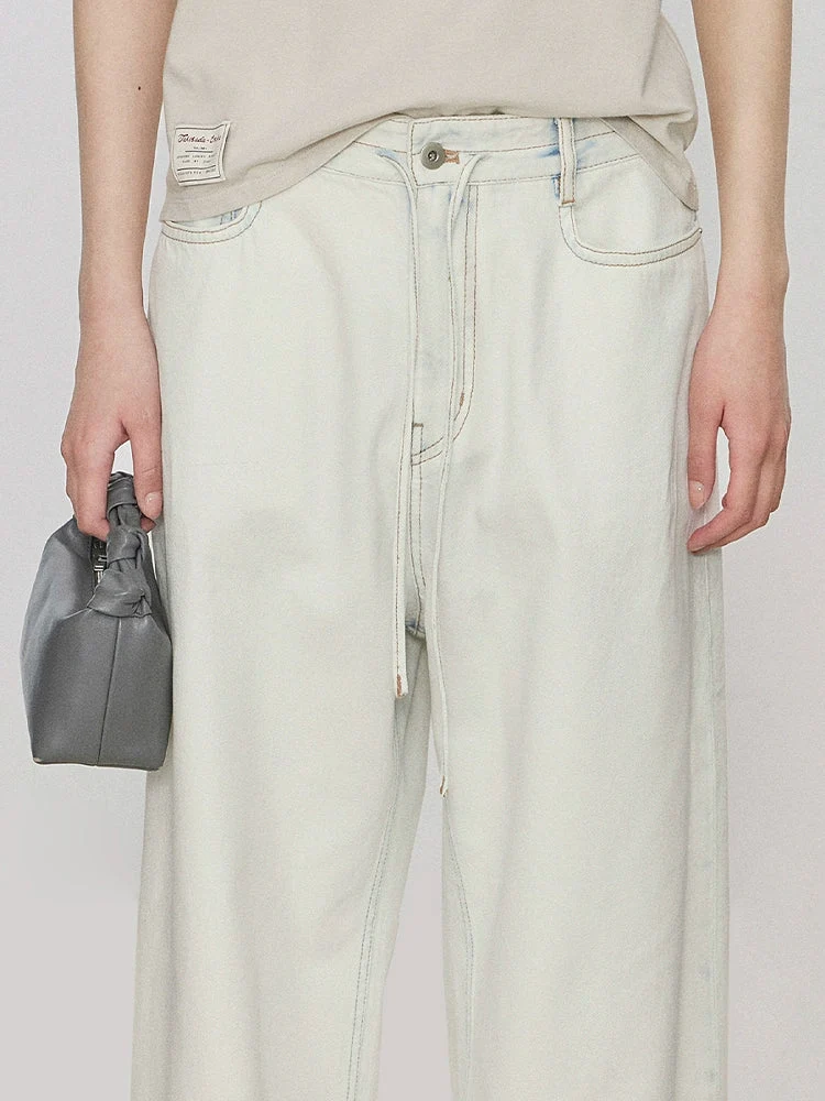 Wide-Leg Drawstring Jeans - Image 5