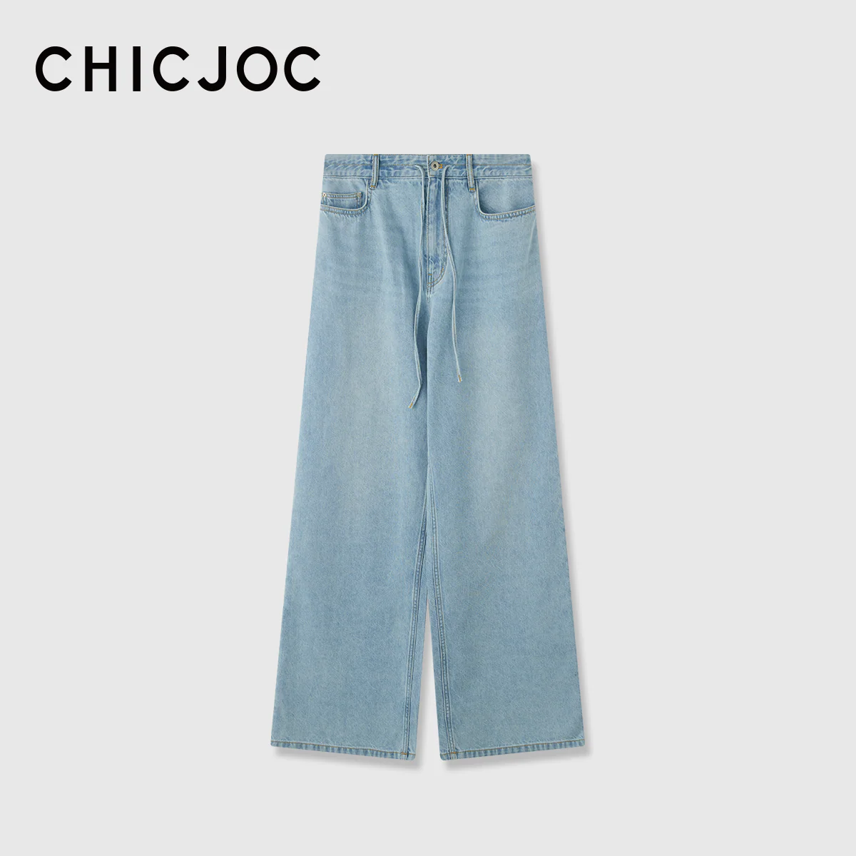 Wide-Leg Drawstring Jeans - Image 6